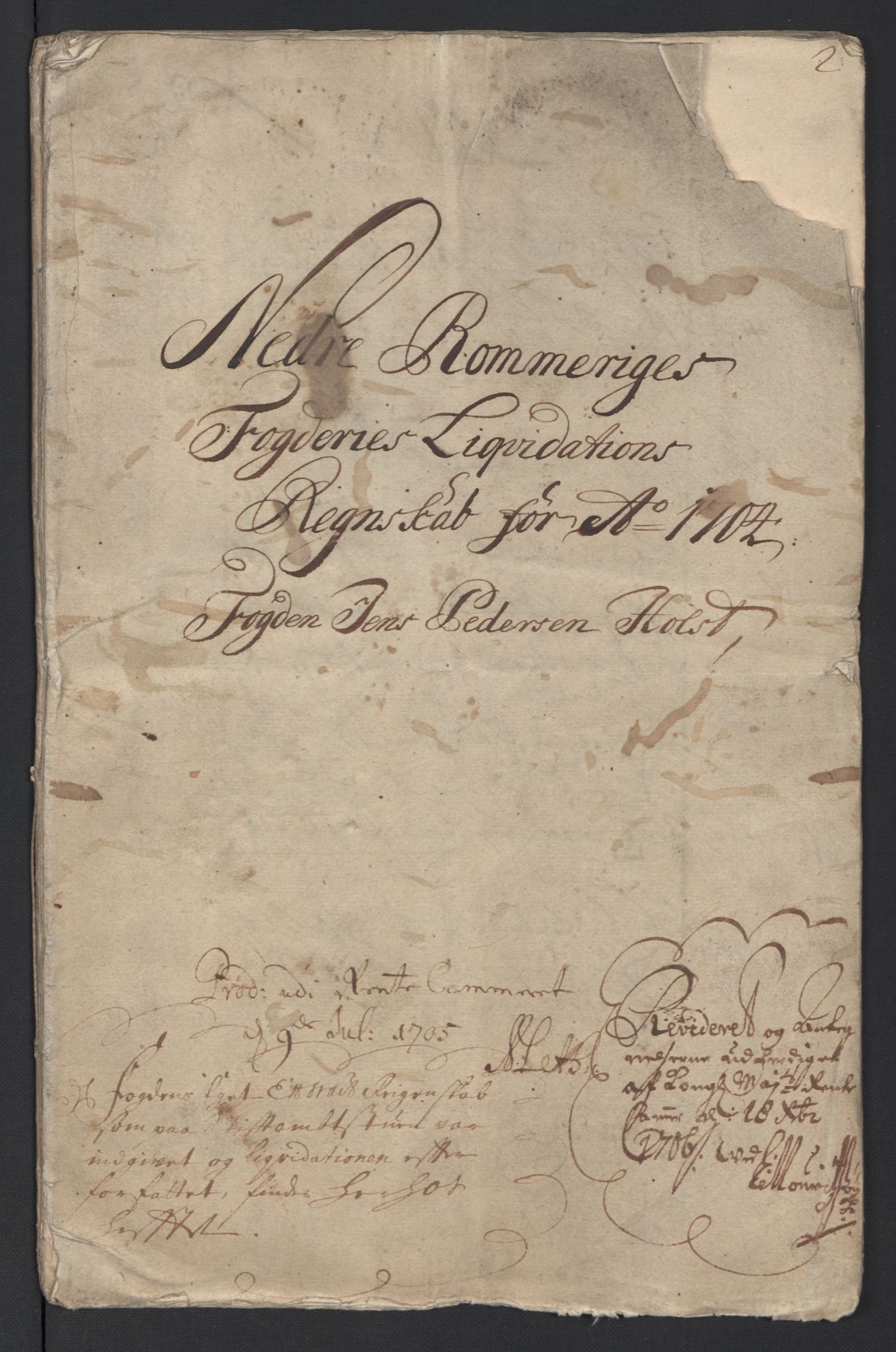 Rentekammeret inntil 1814, Reviderte regnskaper, Fogderegnskap, AV/RA-EA-4092/R11/L0588: Fogderegnskap Nedre Romerike, 1704, p. 3