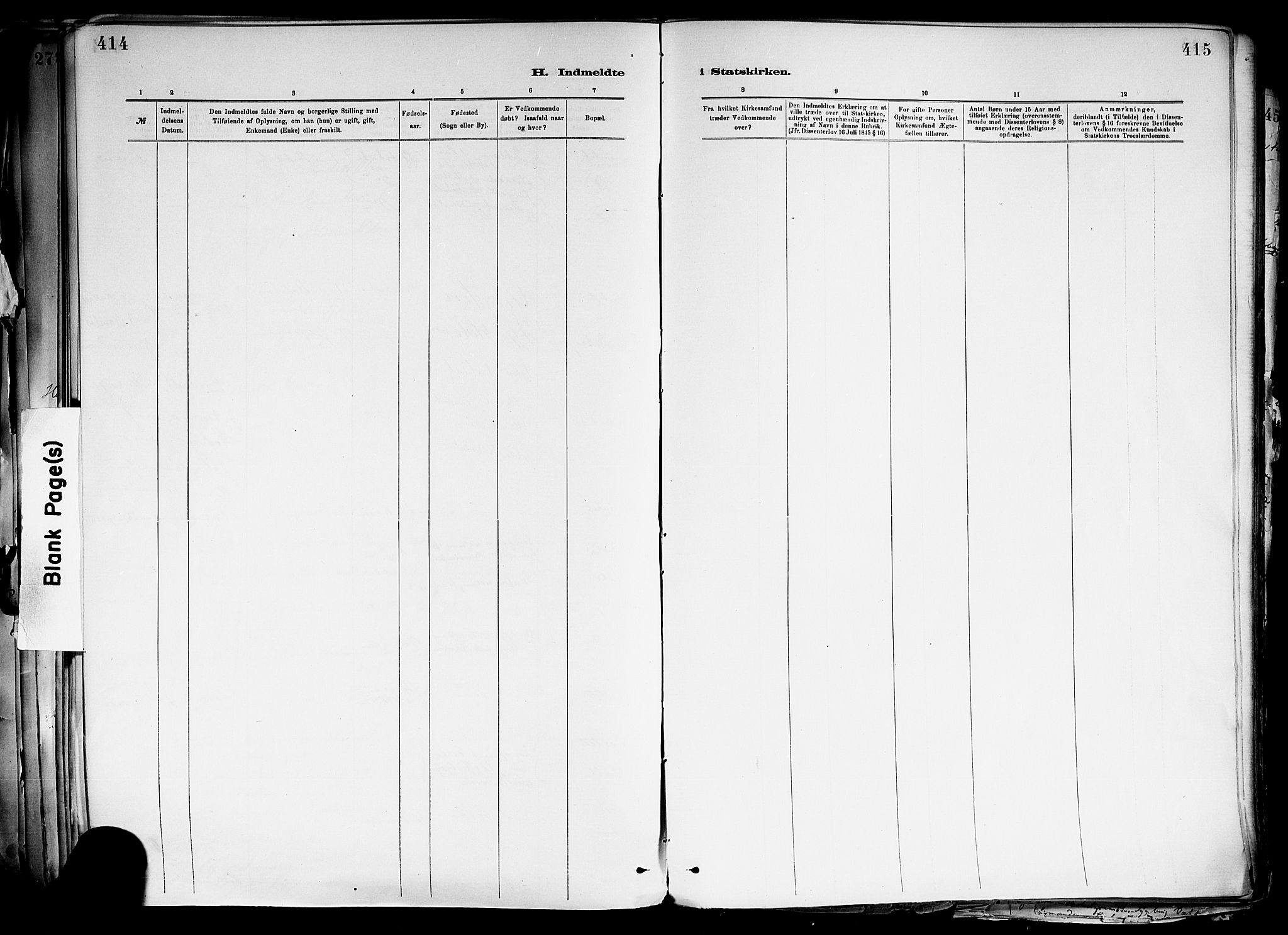 Holla kirkebøker, SAKO/A-272/F/Fa/L0008: Parish register (official) no. 8, 1882-1897, p. 414