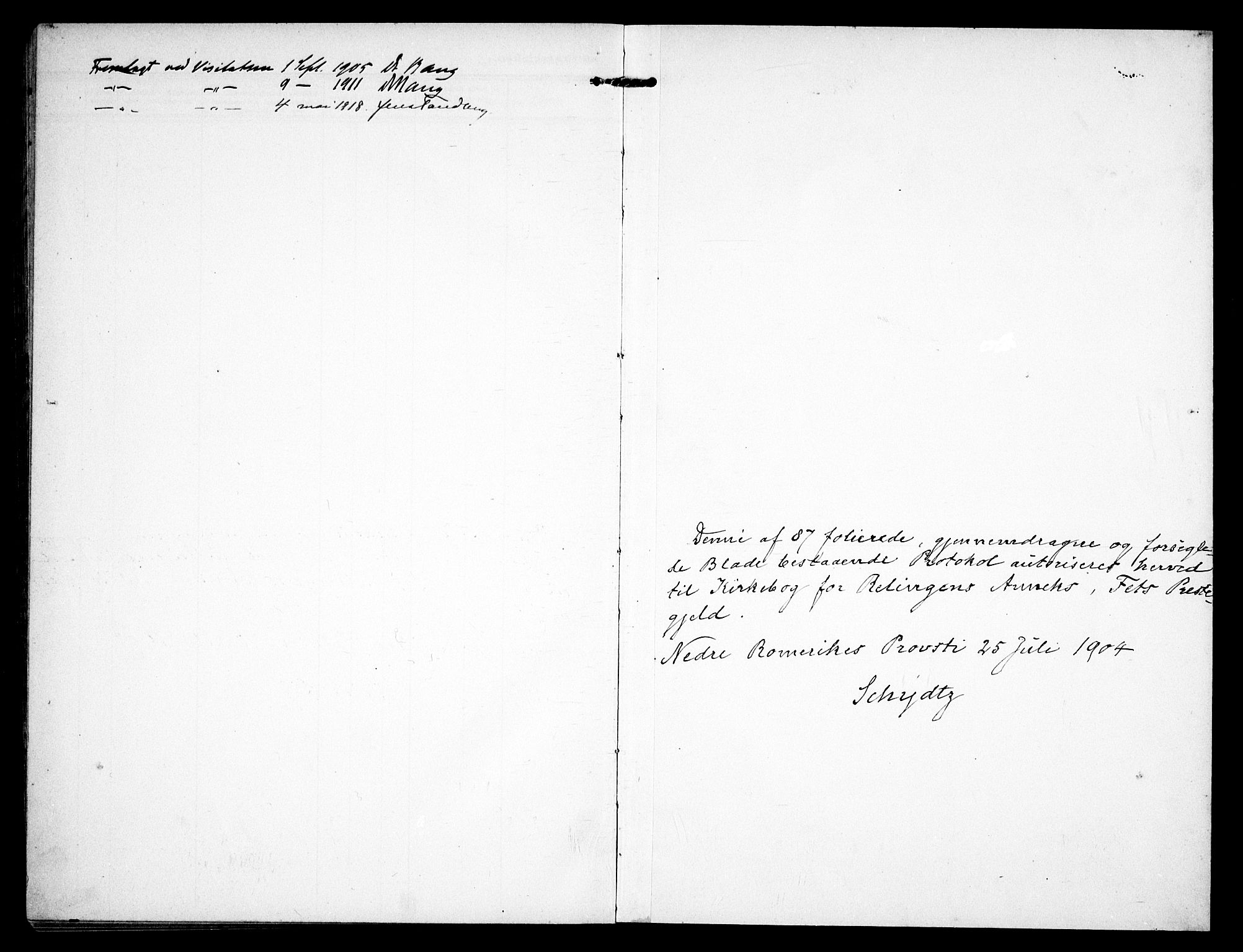 Fet prestekontor Kirkebøker, SAO/A-10370a/F/Fb/L0003: Parish register (official) no. II 3, 1905-1914