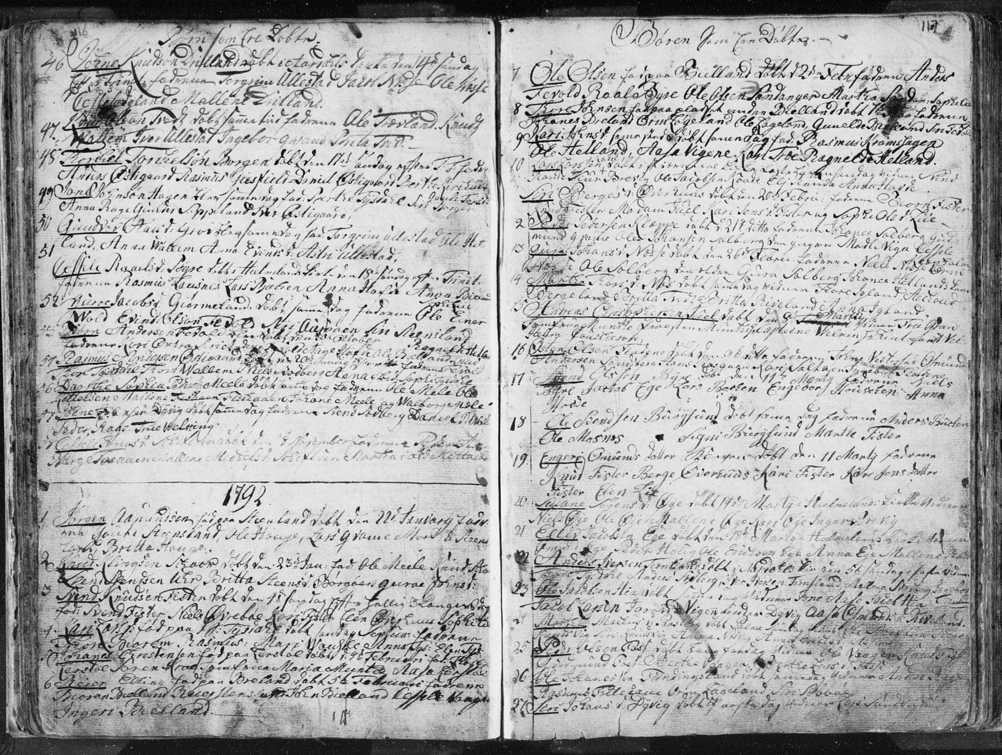 Hjelmeland sokneprestkontor, SAST/A-101843/01/IV/L0001: Parish register (official) no. A 1, 1760-1799, p. 116-117