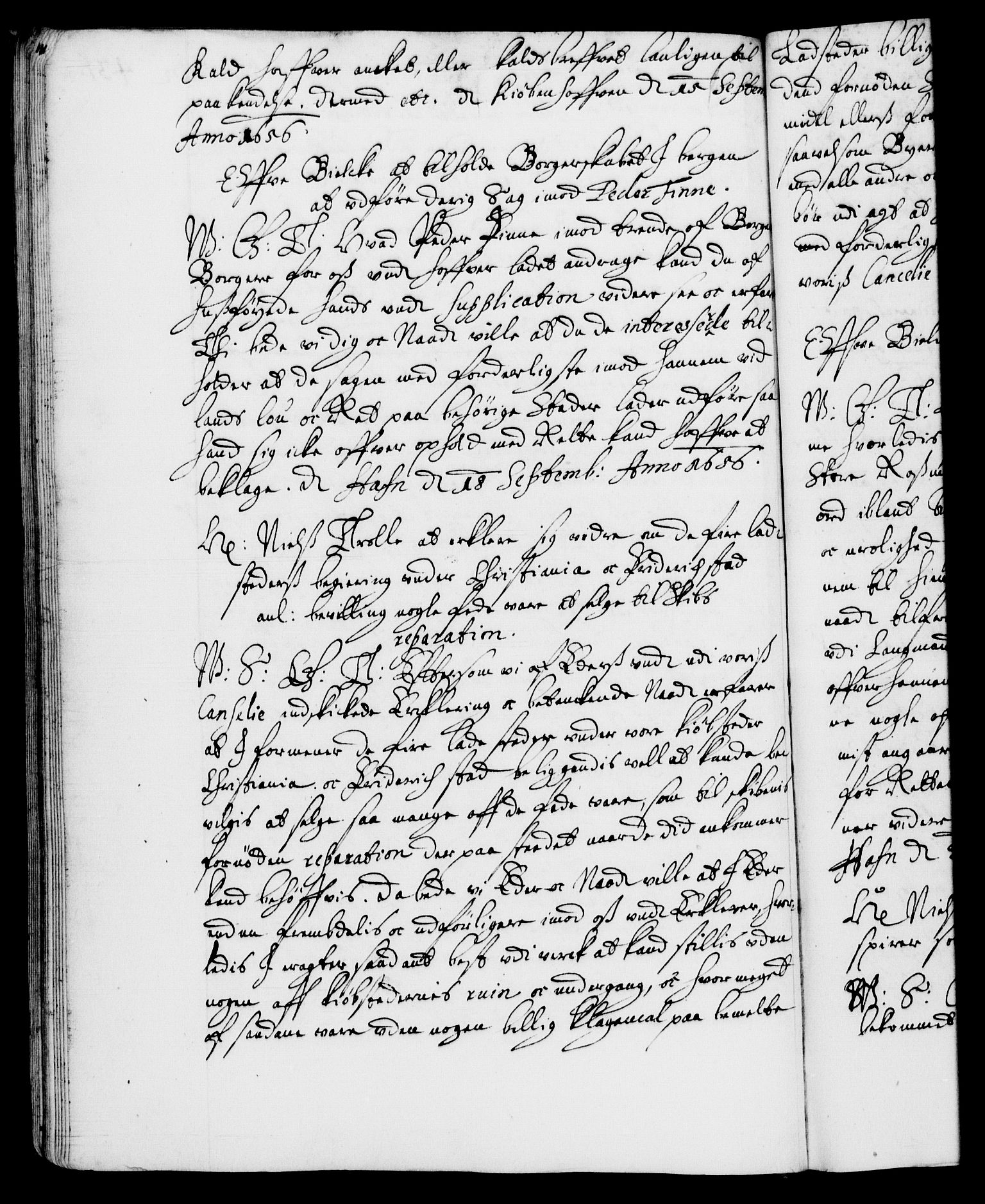 Danske Kanselli 1572-1799, AV/RA-EA-3023/F/Fc/Fca/Fcab/L0009: Norske tegnelser (mikrofilm), 1653-1656, p. 431b