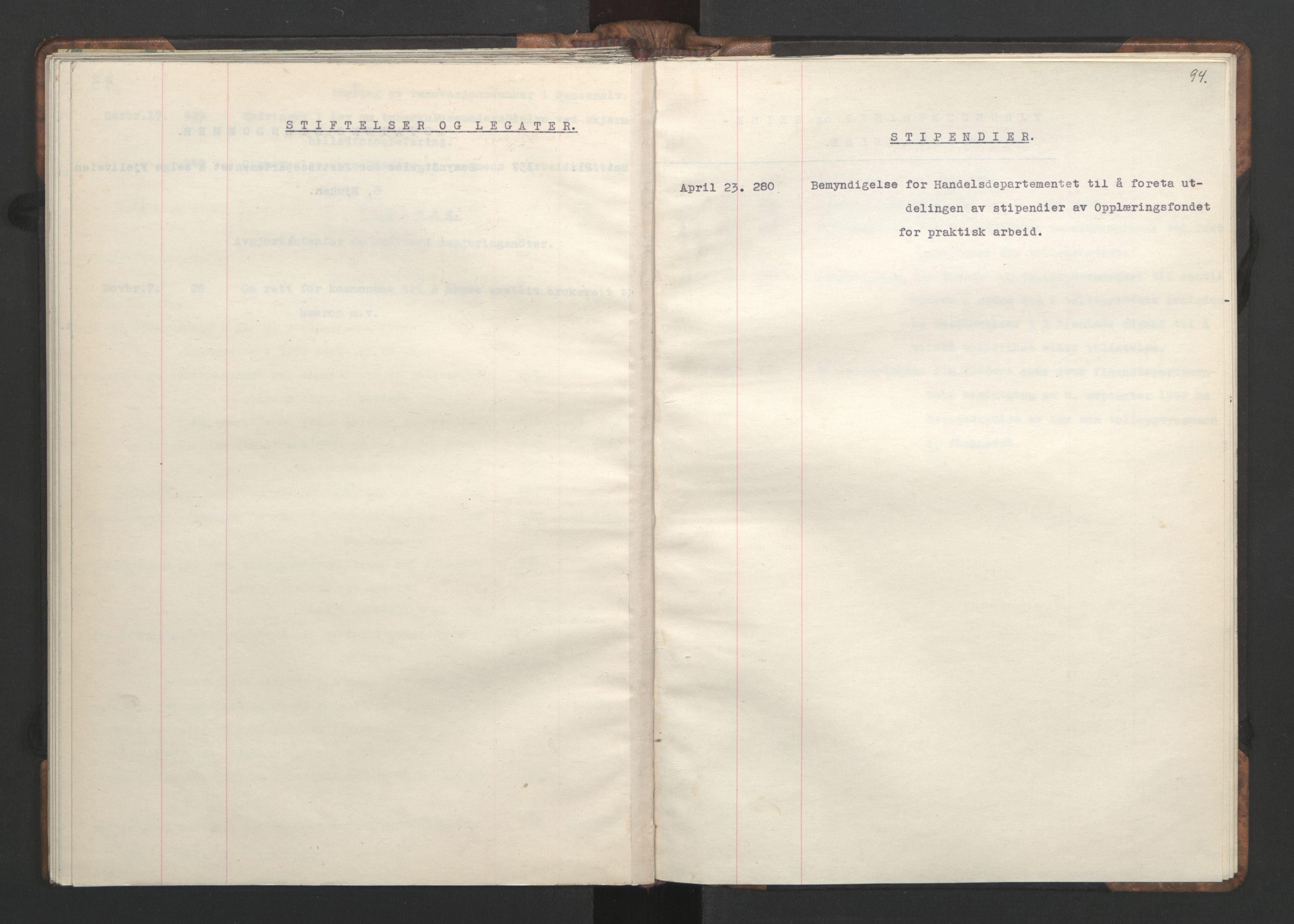 NS-administrasjonen 1940-1945 (Statsrådsekretariatet, de kommisariske statsråder mm), AV/RA-S-4279/D/Da/L0002: Register (RA j.nr. 985/1943, tilgangsnr. 17/1943), 1942, p. 97