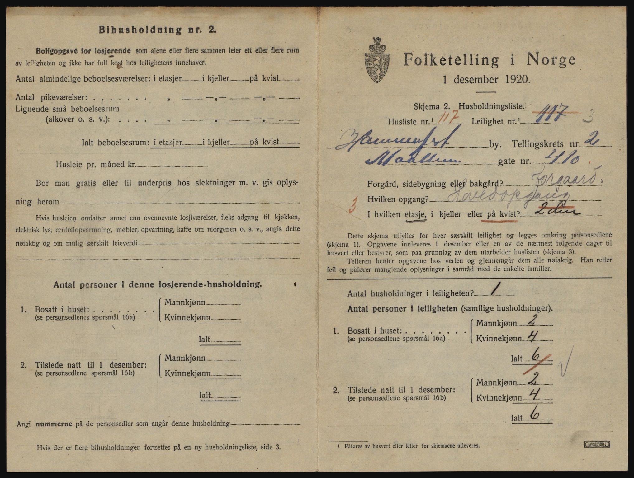 SATØ, 1920 census for Hammerfest, 1920, p. 2246
