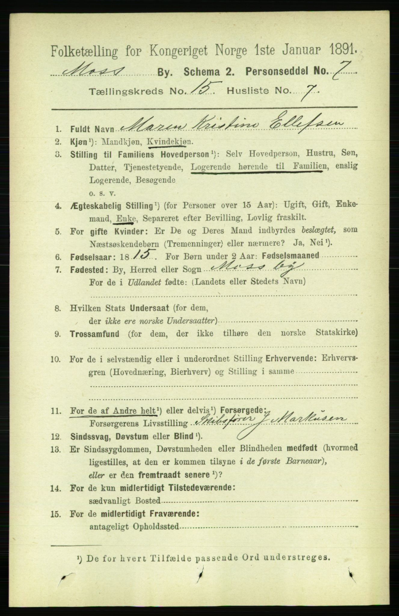 RA, 1891 census for 0104 Moss, 1891, p. 7328