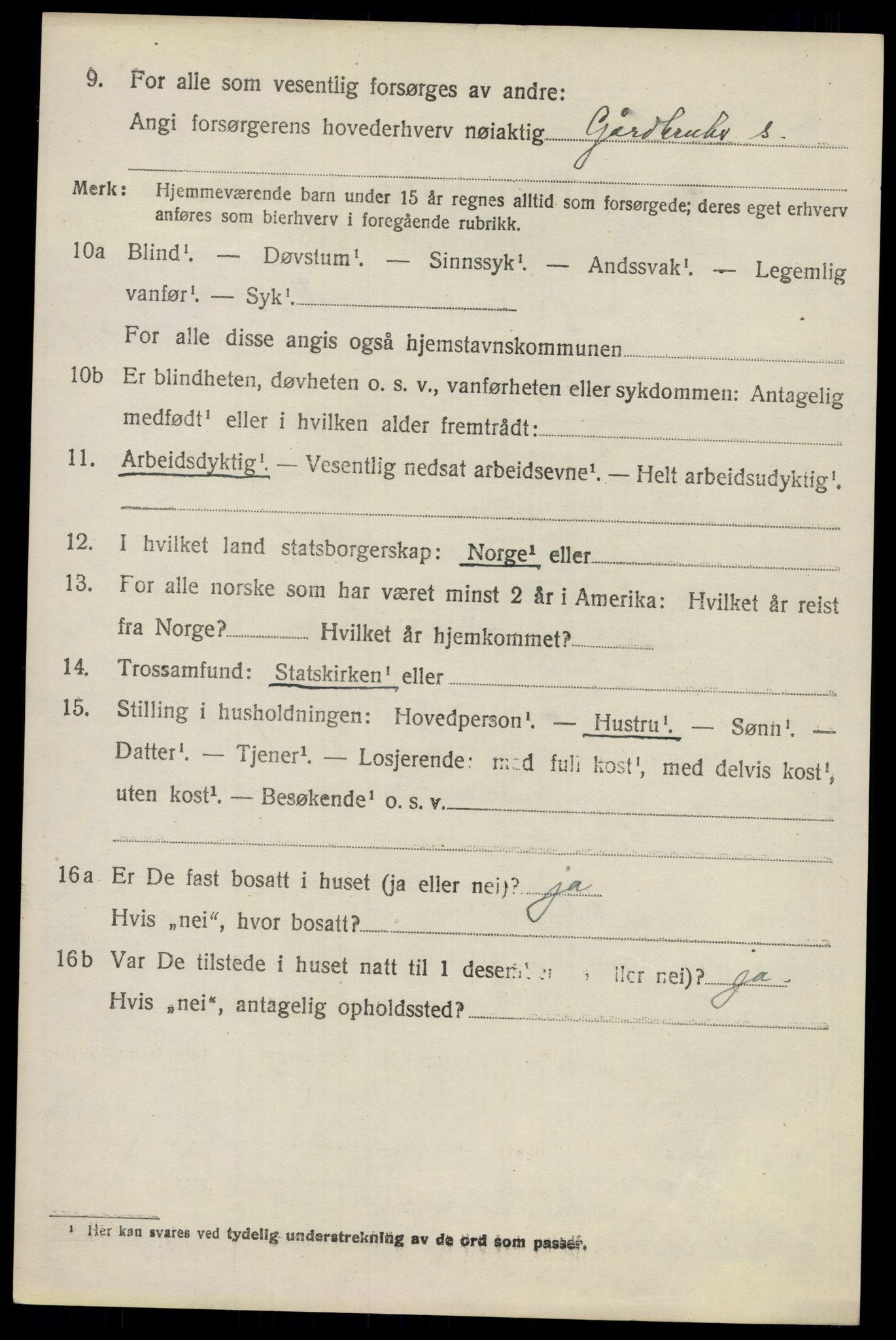 SAO, 1920 census for Ullensaker, 1920, p. 15414