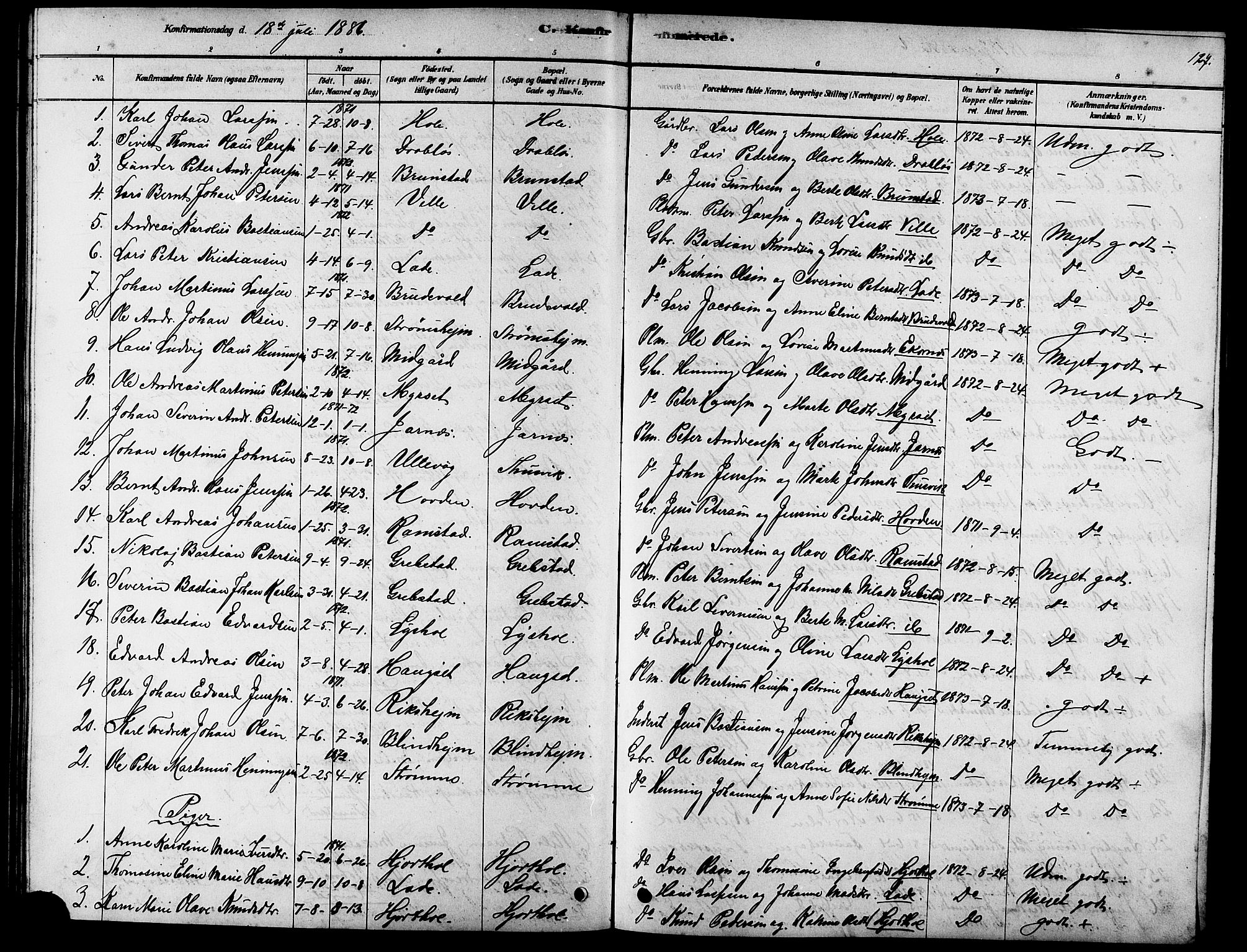 Ministerialprotokoller, klokkerbøker og fødselsregistre - Møre og Romsdal, SAT/A-1454/523/L0339: Parish register (copy) no. 523C02, 1878-1891, p. 127