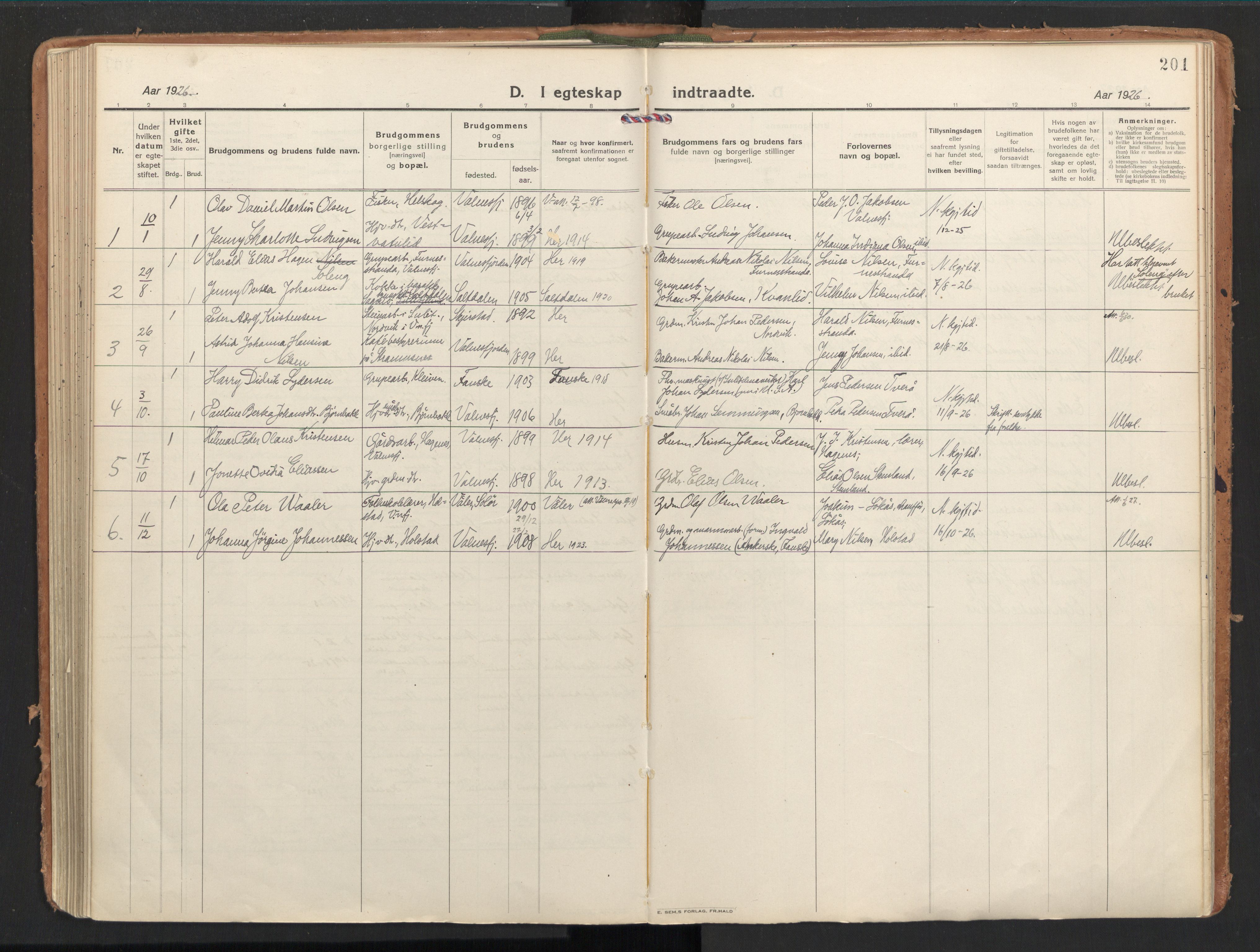 Ministerialprotokoller, klokkerbøker og fødselsregistre - Nordland, AV/SAT-A-1459/851/L0725: Parish register (official) no. 851A02, 1922-1944, p. 201