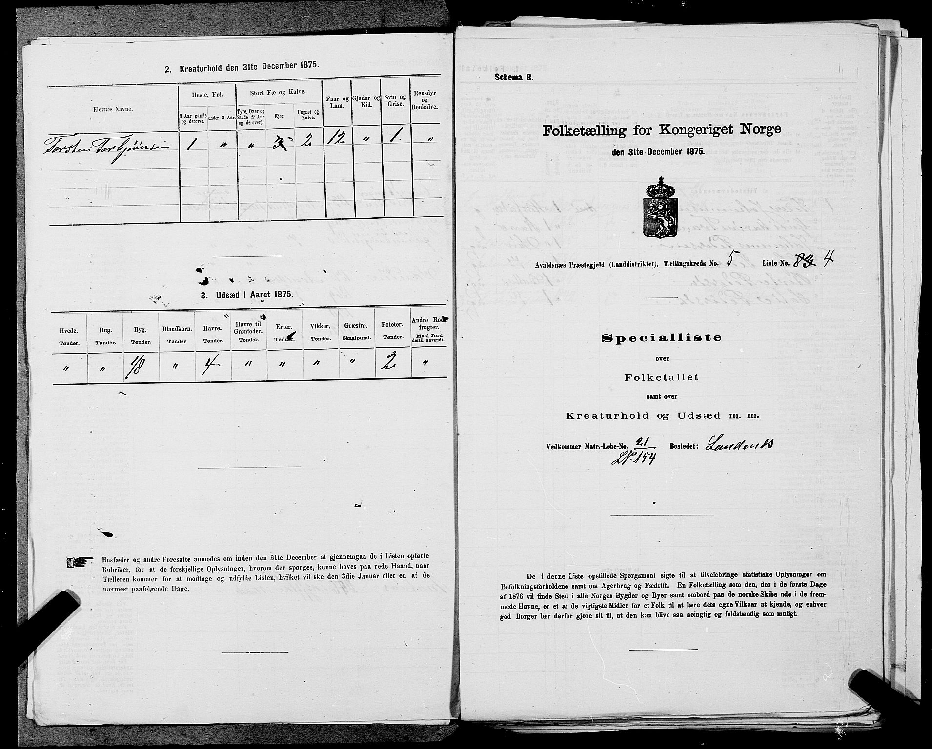 SAST, 1875 census for 1147L Avaldsnes/Avaldsnes og Kopervik, 1875, p. 669