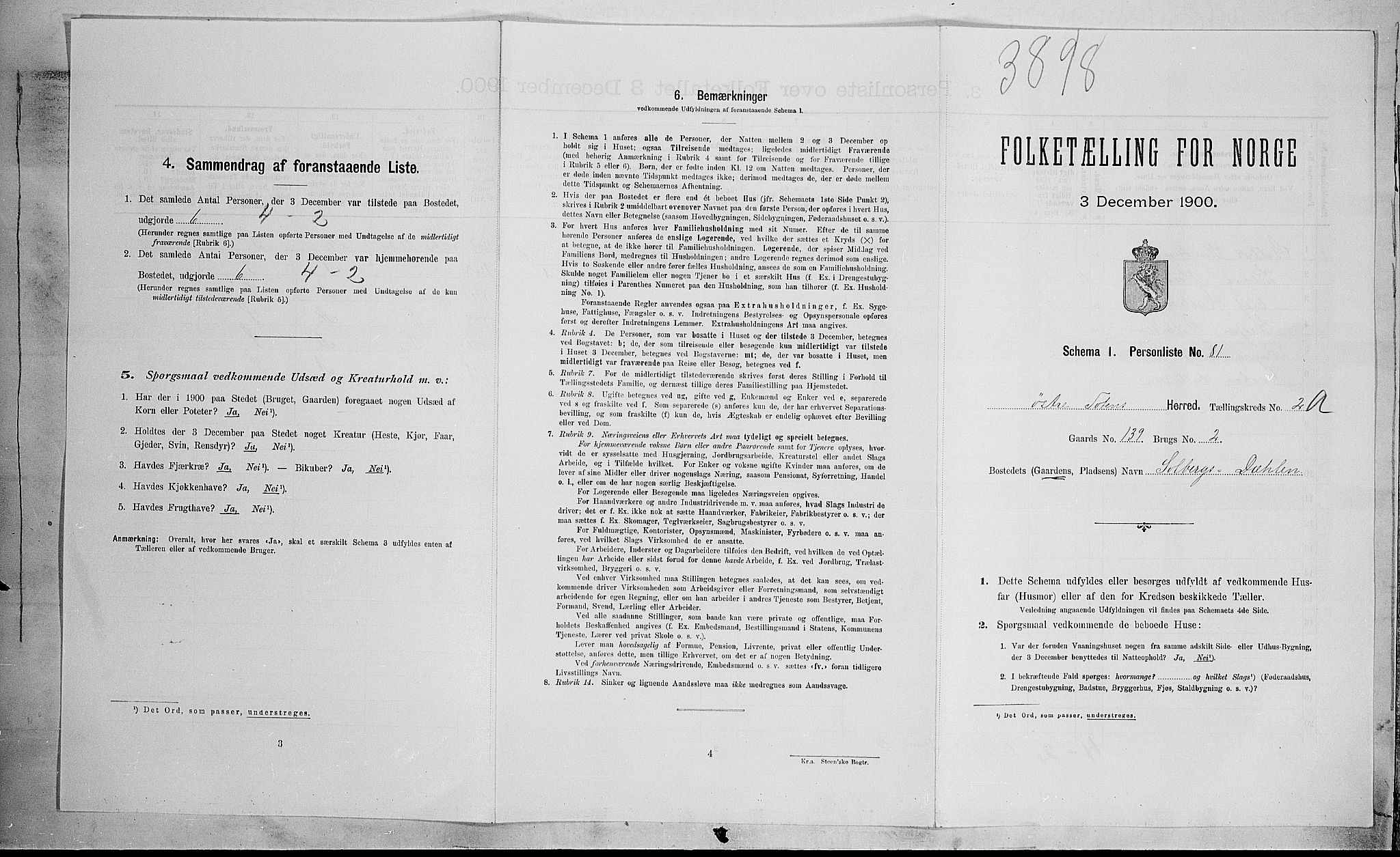 SAH, 1900 census for Østre Toten, 1900, p. 502