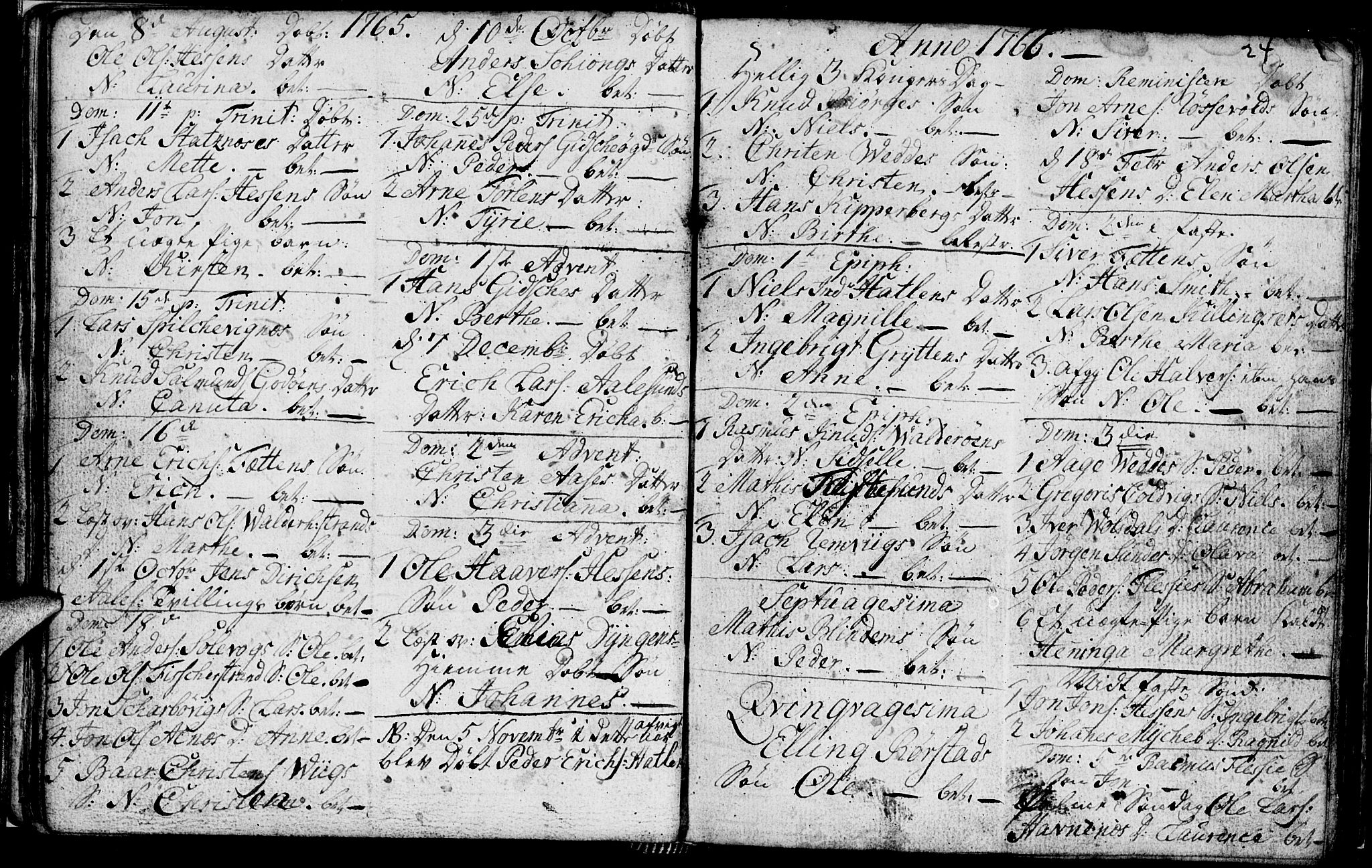 Ministerialprotokoller, klokkerbøker og fødselsregistre - Møre og Romsdal, AV/SAT-A-1454/528/L0420: Parish register (copy) no. 528C01, 1764-1784, p. 24