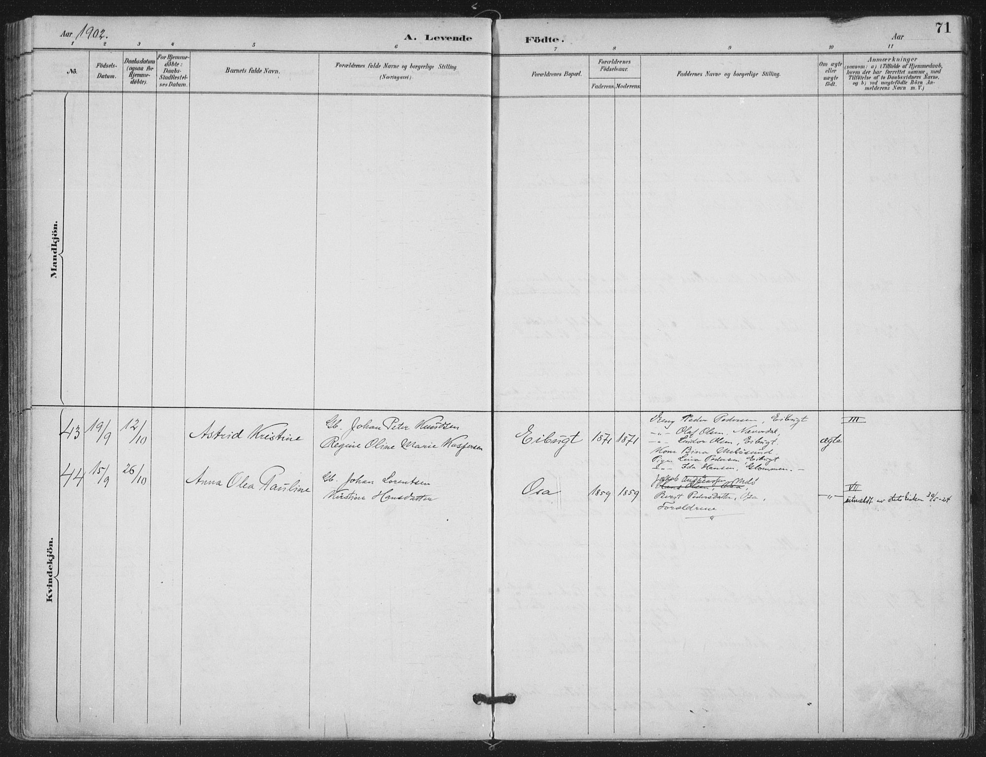 Ministerialprotokoller, klokkerbøker og fødselsregistre - Nordland, SAT/A-1459/843/L0628: Parish register (official) no. 843A03, 1889-1907, p. 71