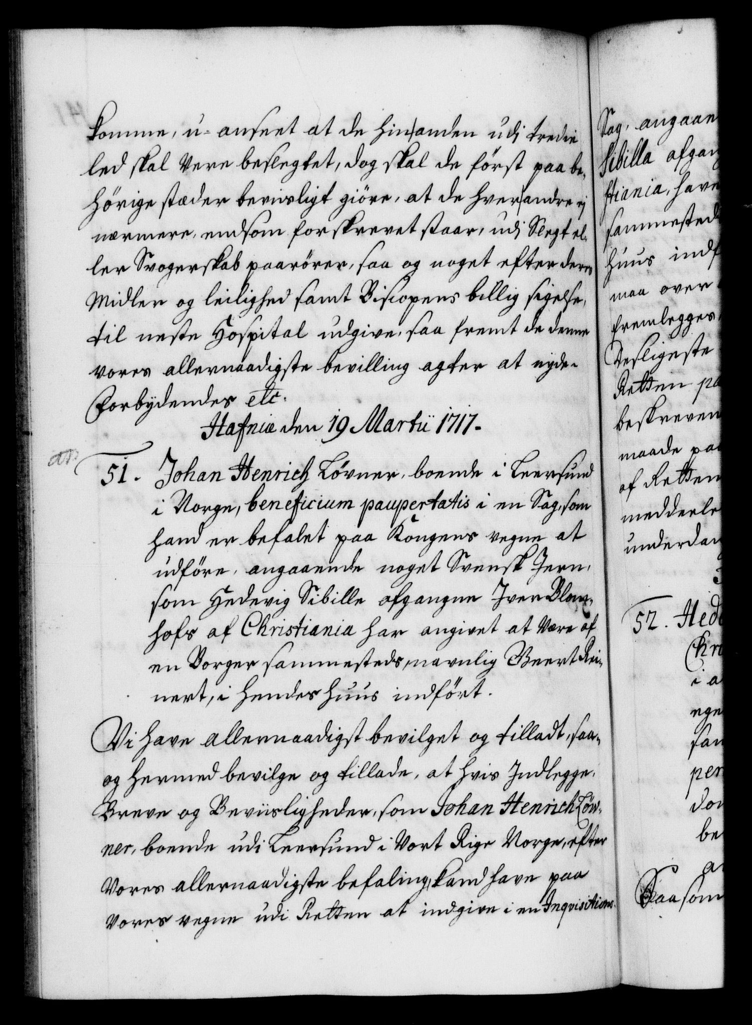 Danske Kanselli 1572-1799, AV/RA-EA-3023/F/Fc/Fca/Fcaa/L0022: Norske registre, 1716-1719, p. 141b