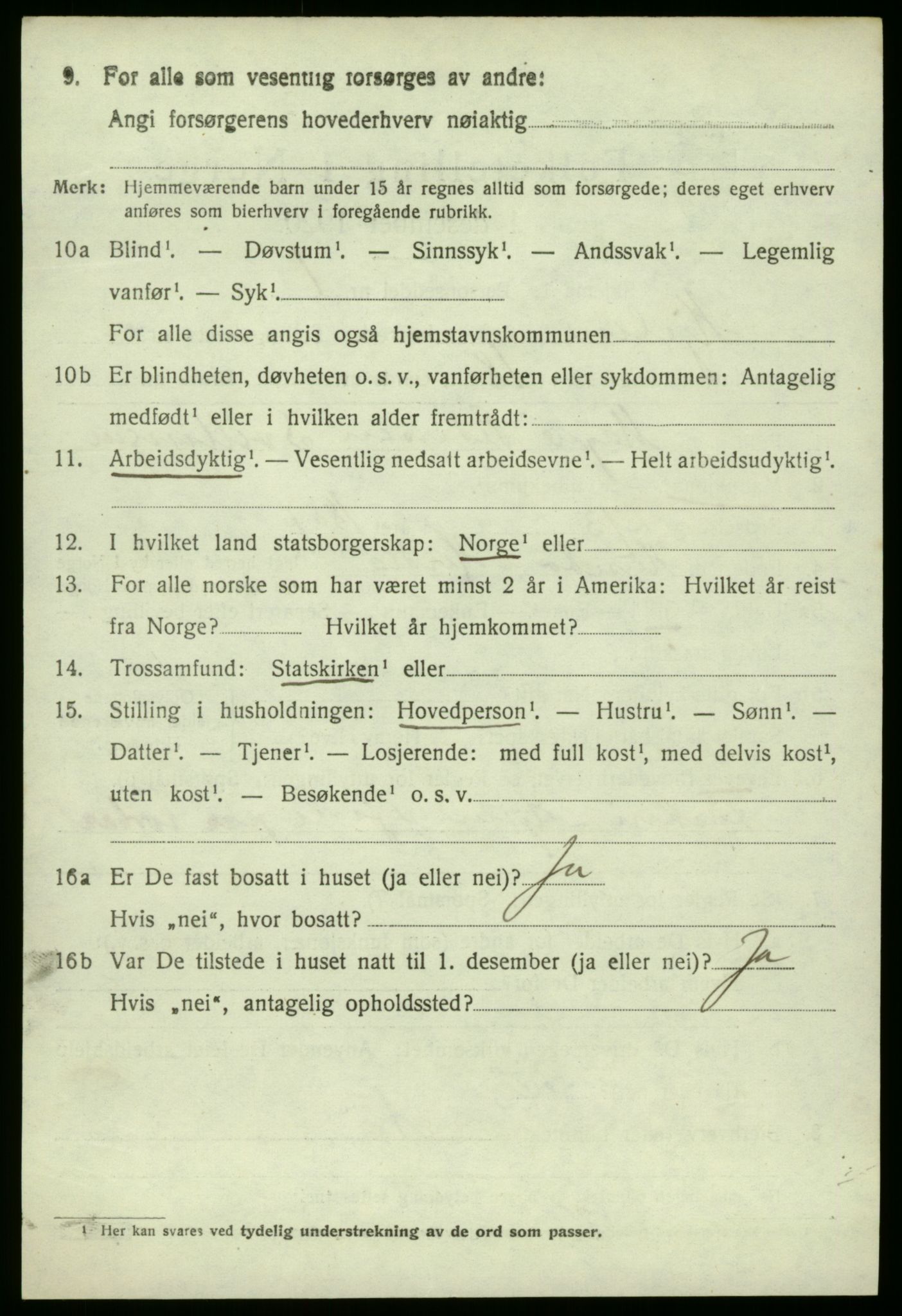SAB, 1920 census for Hjelme, 1920, p. 1295
