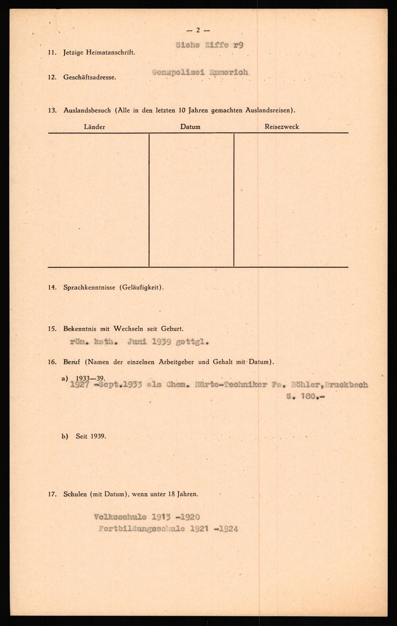 Forsvaret, Forsvarets overkommando II, AV/RA-RAFA-3915/D/Db/L0030: CI Questionaires. Tyske okkupasjonsstyrker i Norge. Tyskere., 1945-1946, p. 171