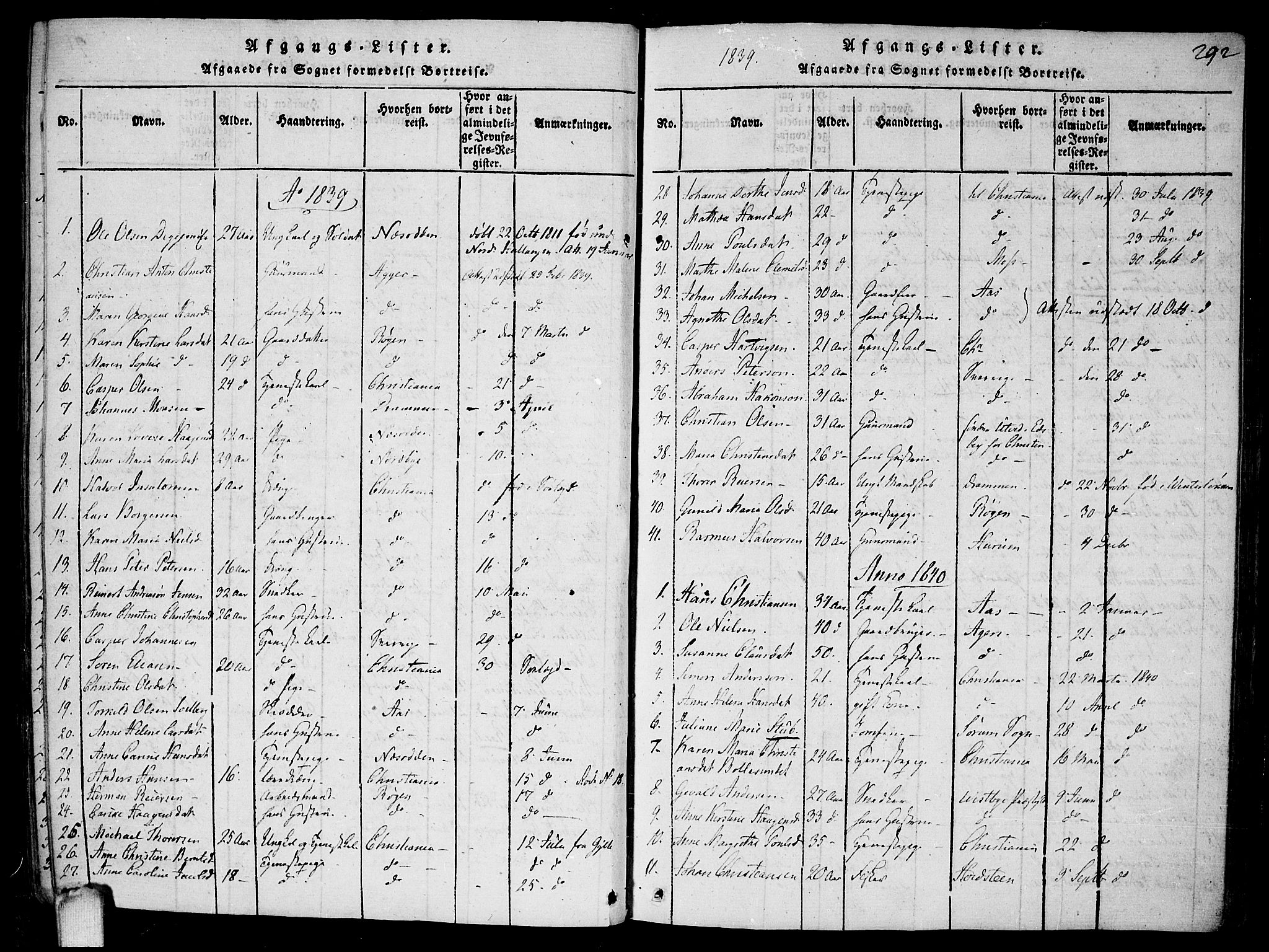 Drøbak prestekontor Kirkebøker, SAO/A-10142a/F/Fa/L0001: Parish register (official) no. I 1, 1816-1842, p. 292