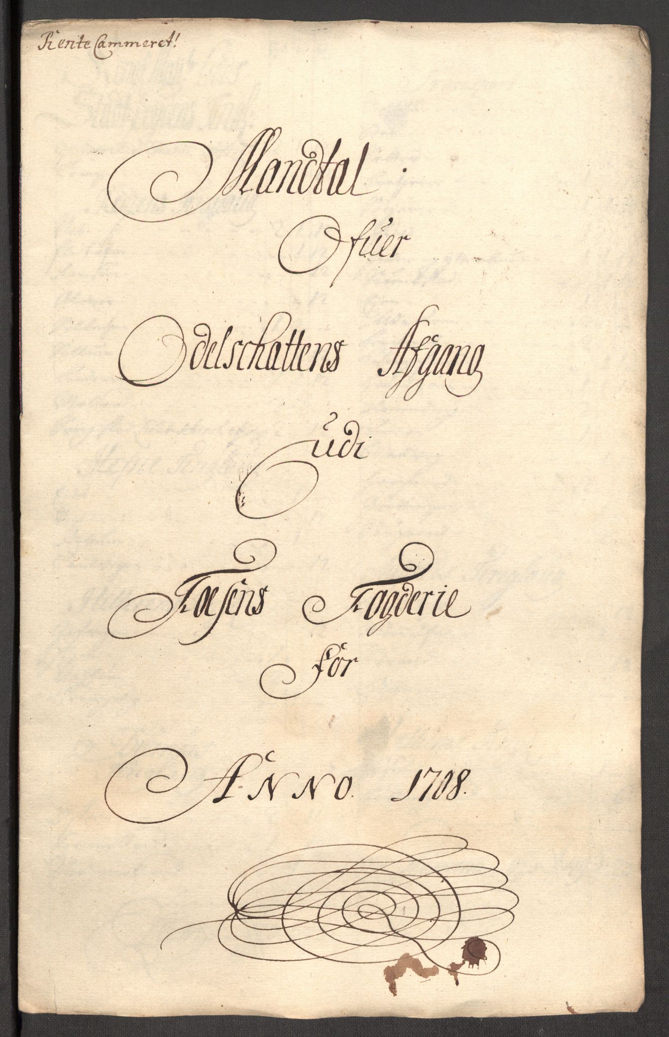 Rentekammeret inntil 1814, Reviderte regnskaper, Fogderegnskap, RA/EA-4092/R57/L3858: Fogderegnskap Fosen, 1708-1709, p. 178