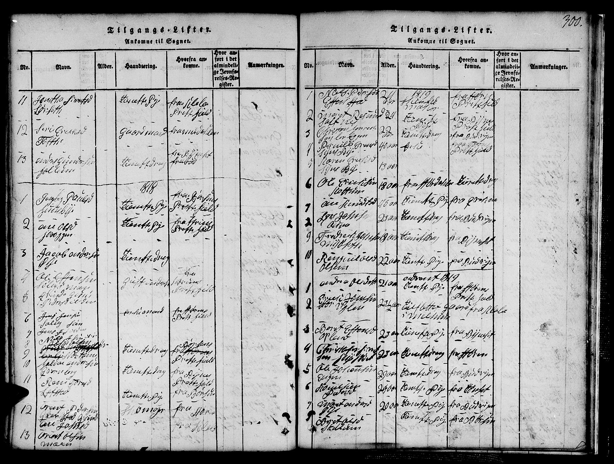 Ministerialprotokoller, klokkerbøker og fødselsregistre - Sør-Trøndelag, SAT/A-1456/691/L1092: Parish register (copy) no. 691C03, 1816-1852, p. 300