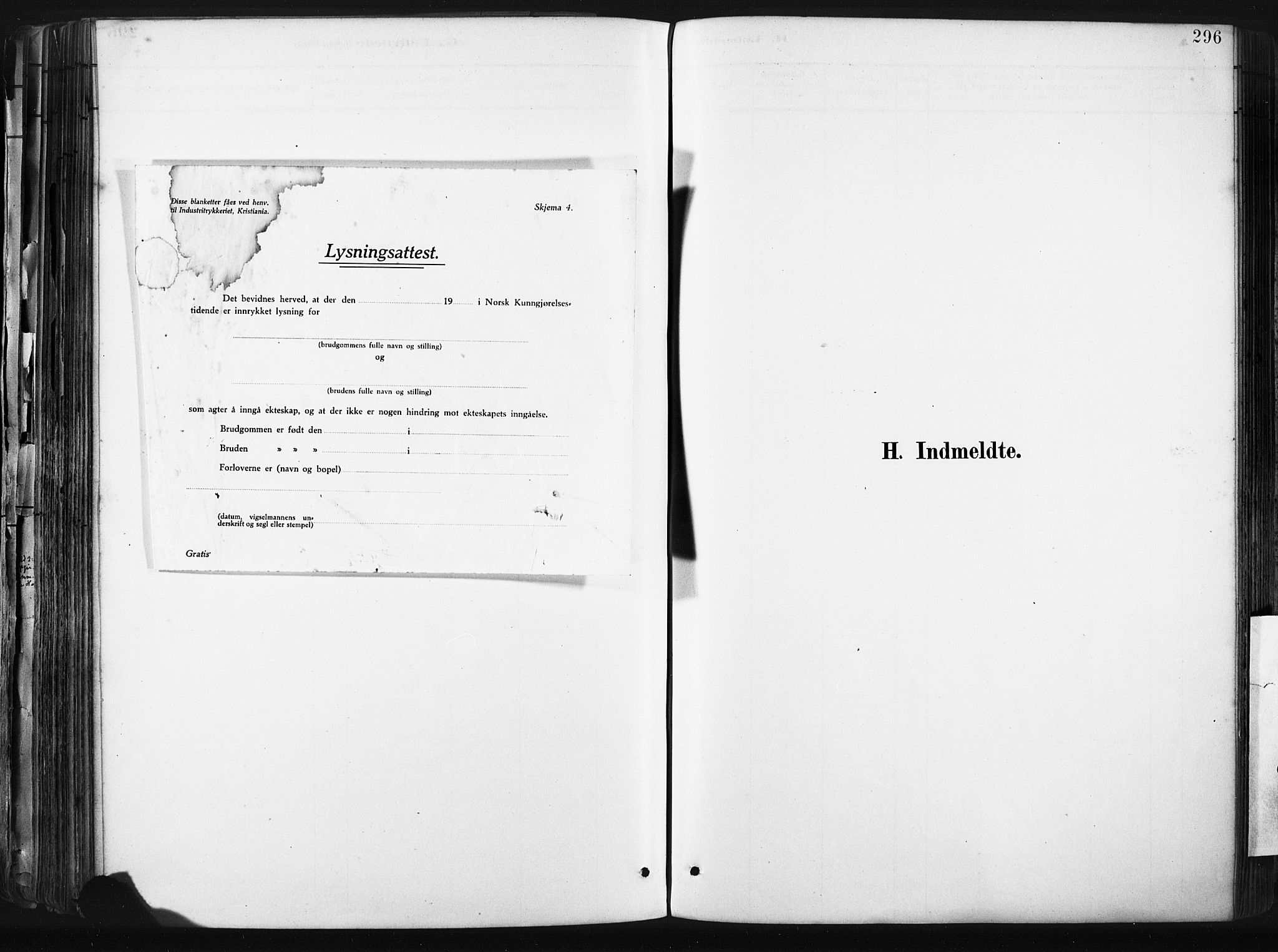 Sund sokneprestembete, SAB/A-99930: Parish register (official) no. B 1, 1882-1907, p. 296