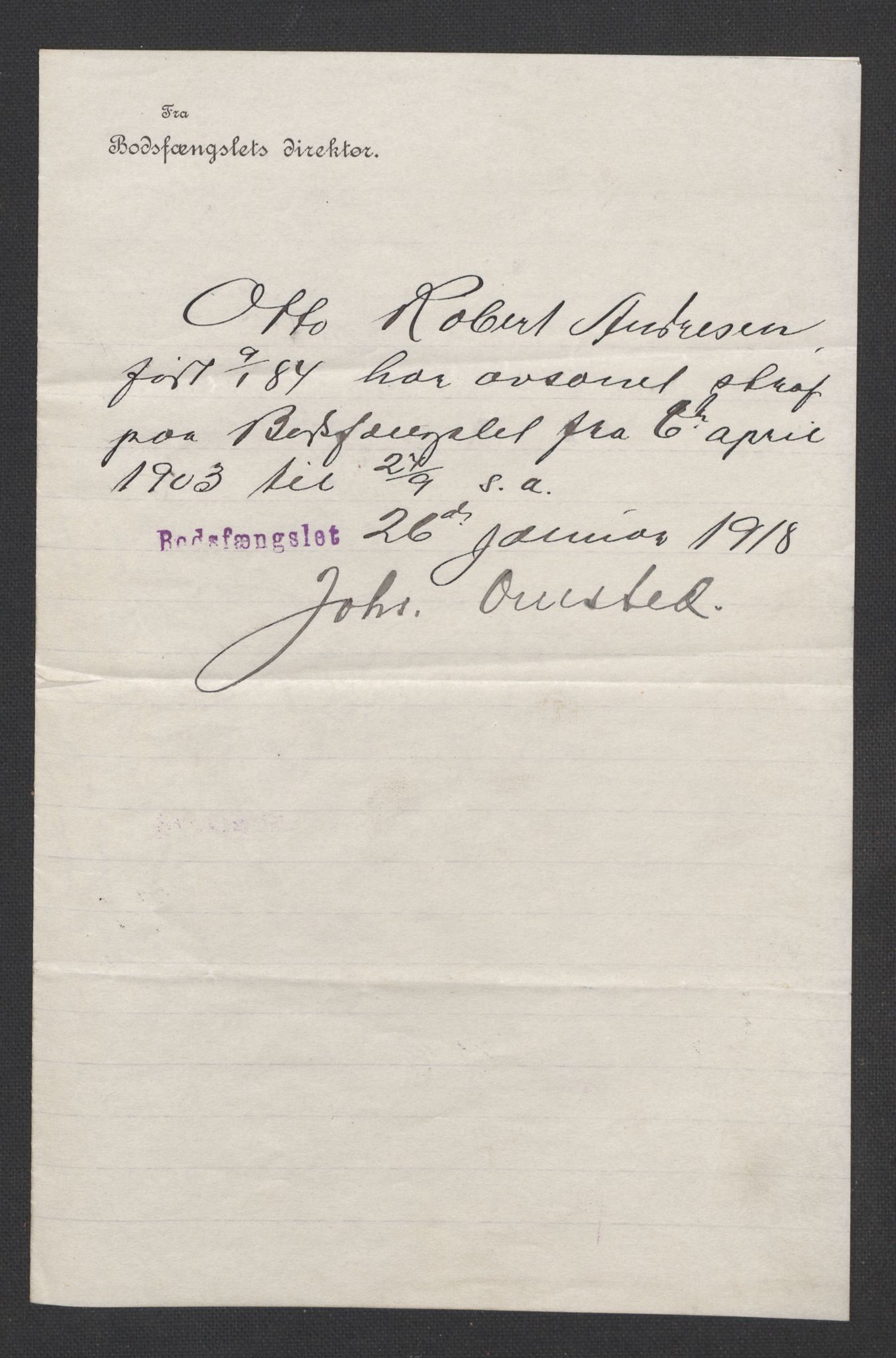 Botsfengslet, AV/RA-S-1539/D/Db/Dbb/L0037: 826k - 177l, 1902-1903