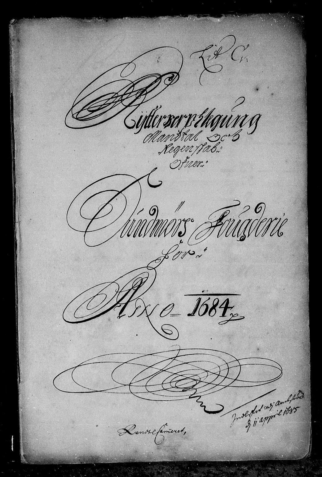 Rentekammeret inntil 1814, Reviderte regnskaper, Stiftamtstueregnskaper, Bergen stiftamt, RA/EA-6043/R/Rc/L0074: Bergen stiftamt, 1684