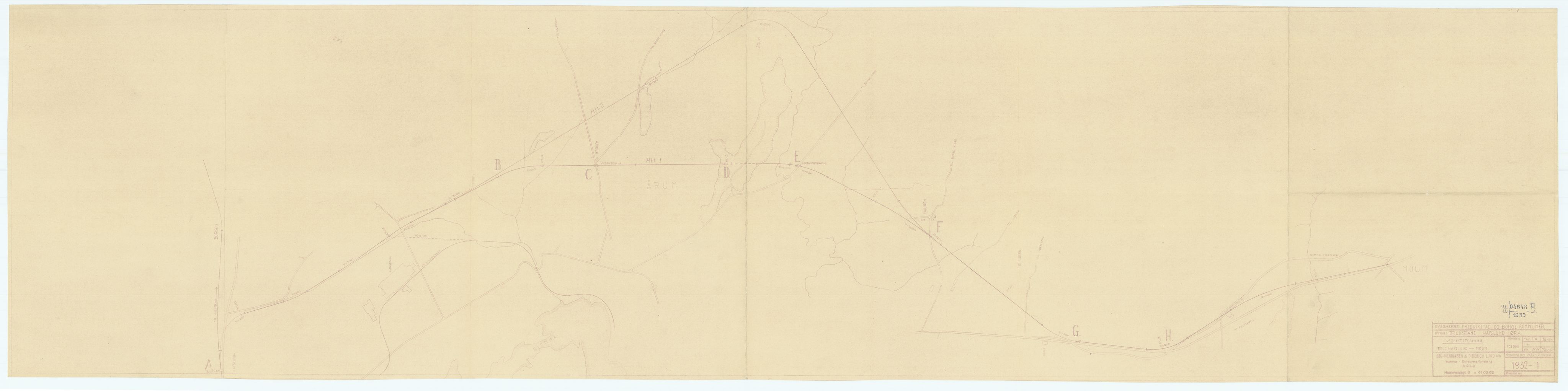 Norges Statsbaner, Baneavdelingen B, RA/S-1619/1/F/Fa/L0023: BRUKSBANE SARPSBORG(HAFSLUND)-FREDRIKSTAD(ØRA), 1953, p. 2