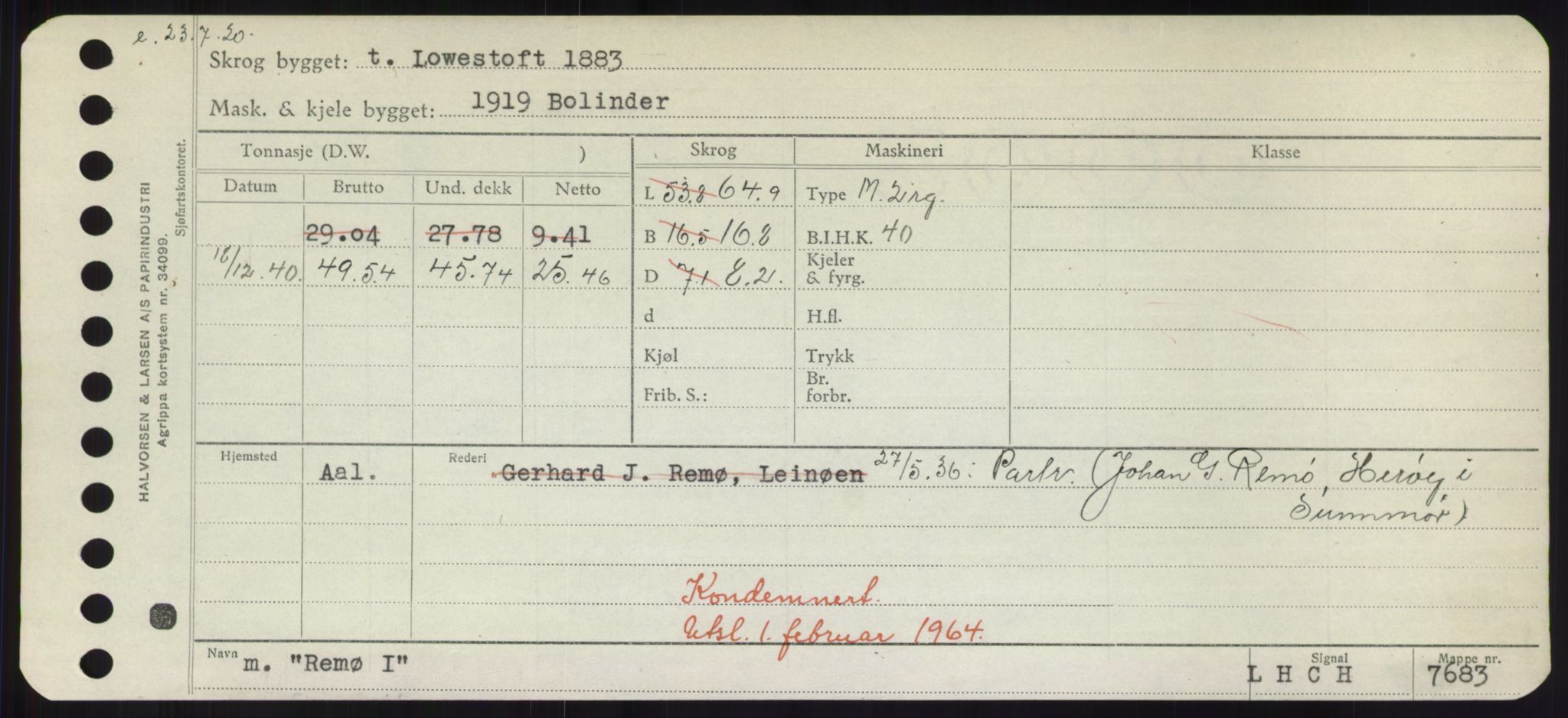 Sjøfartsdirektoratet med forløpere, Skipsmålingen, AV/RA-S-1627/H/Hd/L0030: Fartøy, Q-Riv, p. 405