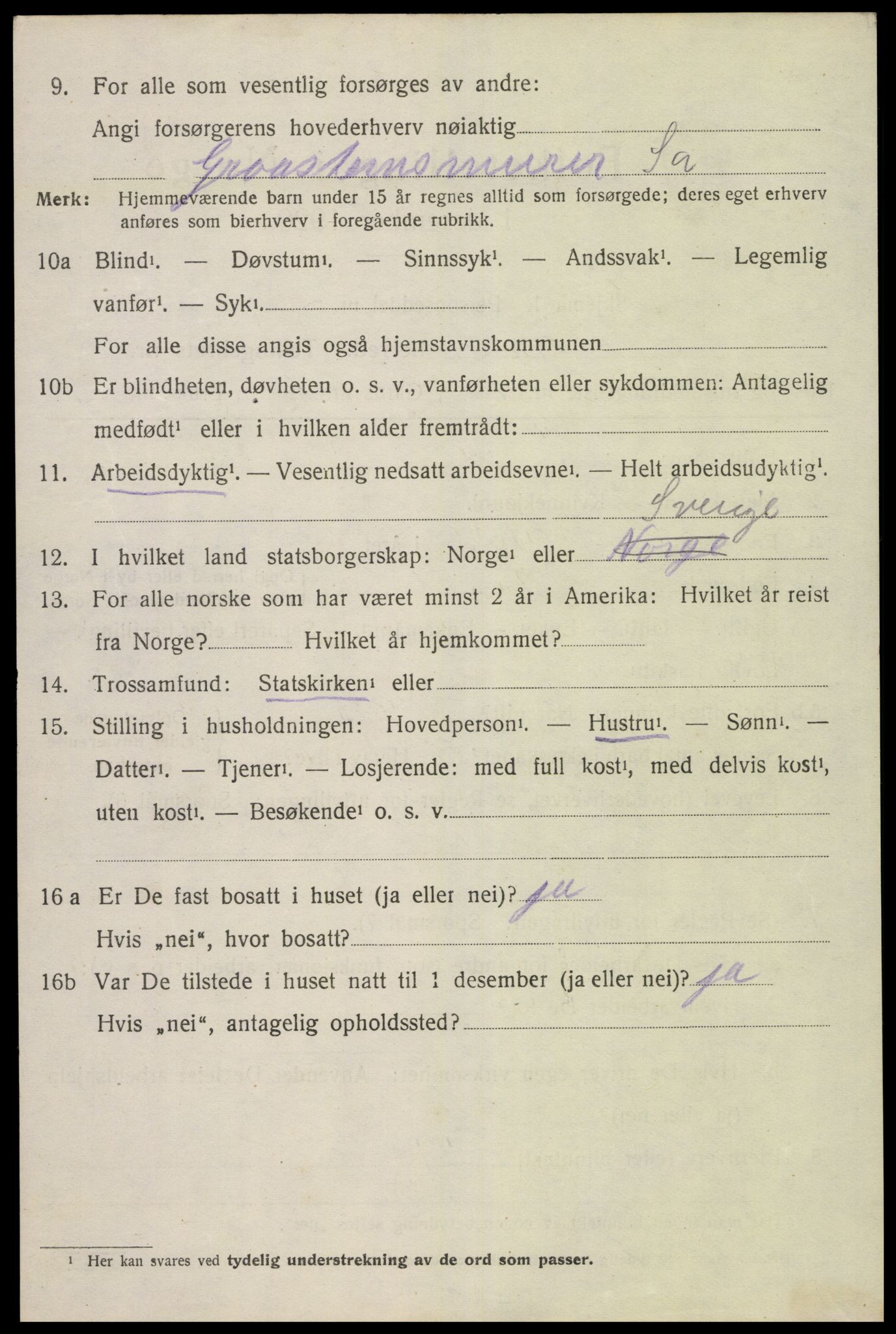 SAK, 1920 census for Fjære, 1920, p. 8544