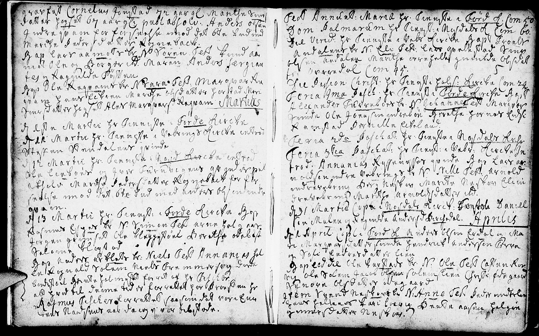 Førde sokneprestembete, AV/SAB-A-79901/H/Haa/Haaa/L0002: Parish register (official) no. A 2, 1728-1748, p. 5