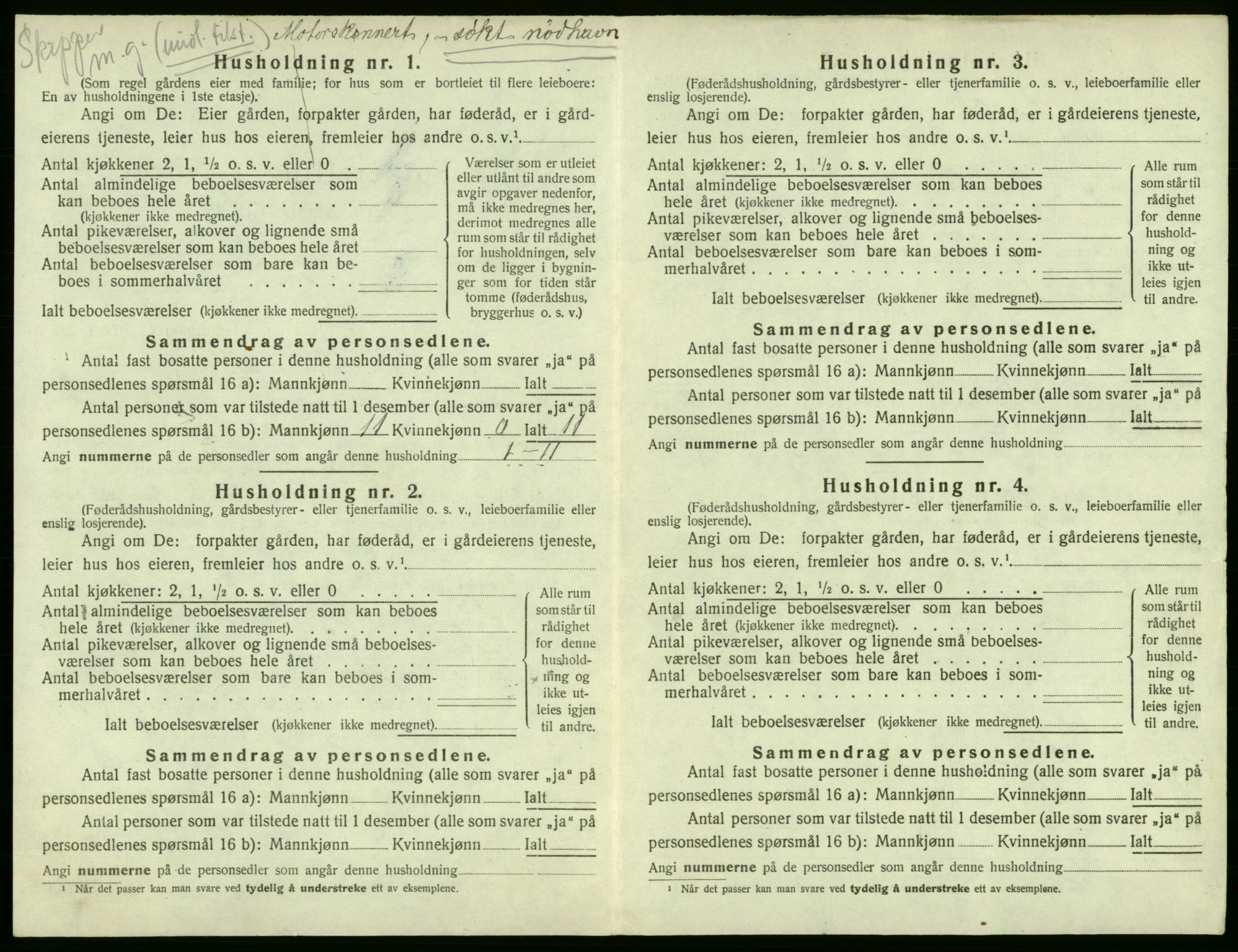 SAB, 1920 census for Austevoll, 1920, p. 451