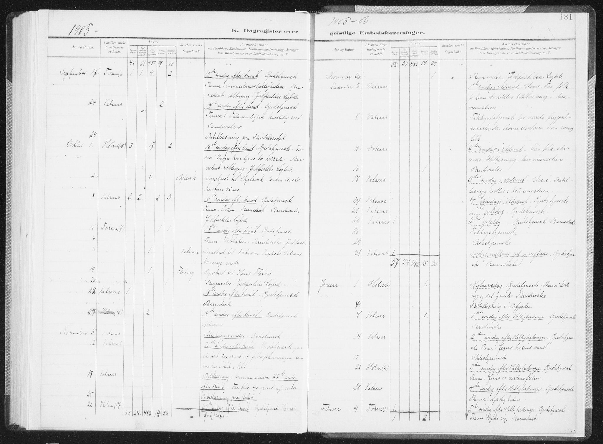 Ministerialprotokoller, klokkerbøker og fødselsregistre - Nordland, AV/SAT-A-1459/810/L0153: Parish register (official) no. 810A12, 1899-1914, p. 181