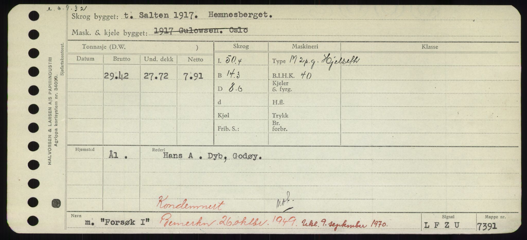 Sjøfartsdirektoratet med forløpere, Skipsmålingen, AV/RA-S-1627/H/Hd/L0011: Fartøy, Fla-Får, p. 187