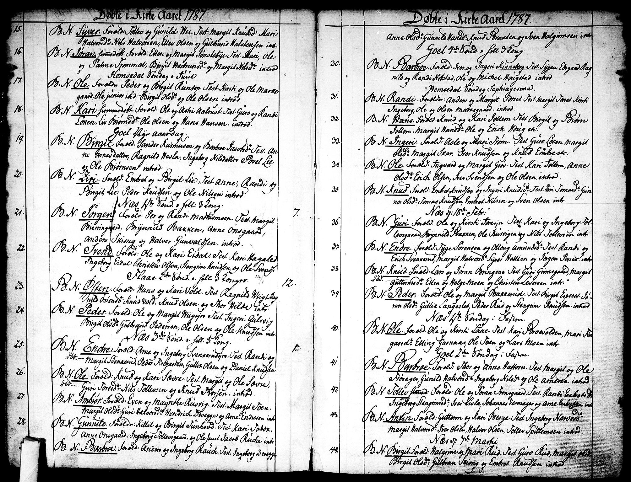Nes kirkebøker, SAKO/A-236/F/Fa/L0005: Parish register (official) no. 5, 1787-1807, p. 2-3