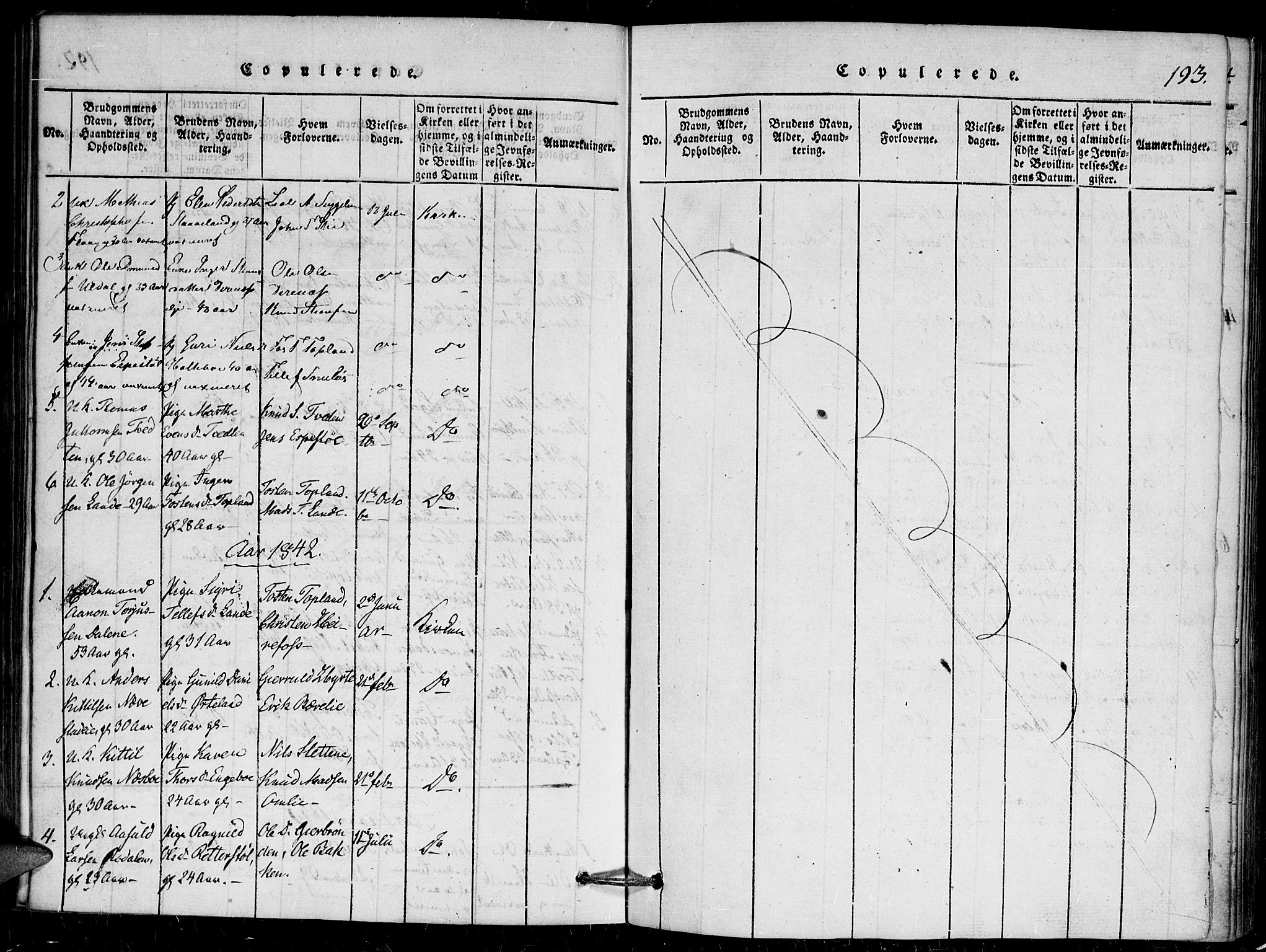 Herefoss sokneprestkontor, AV/SAK-1111-0019/F/Fa/Faa/L0001: Parish register (official) no. A 1, 1816-1860, p. 193