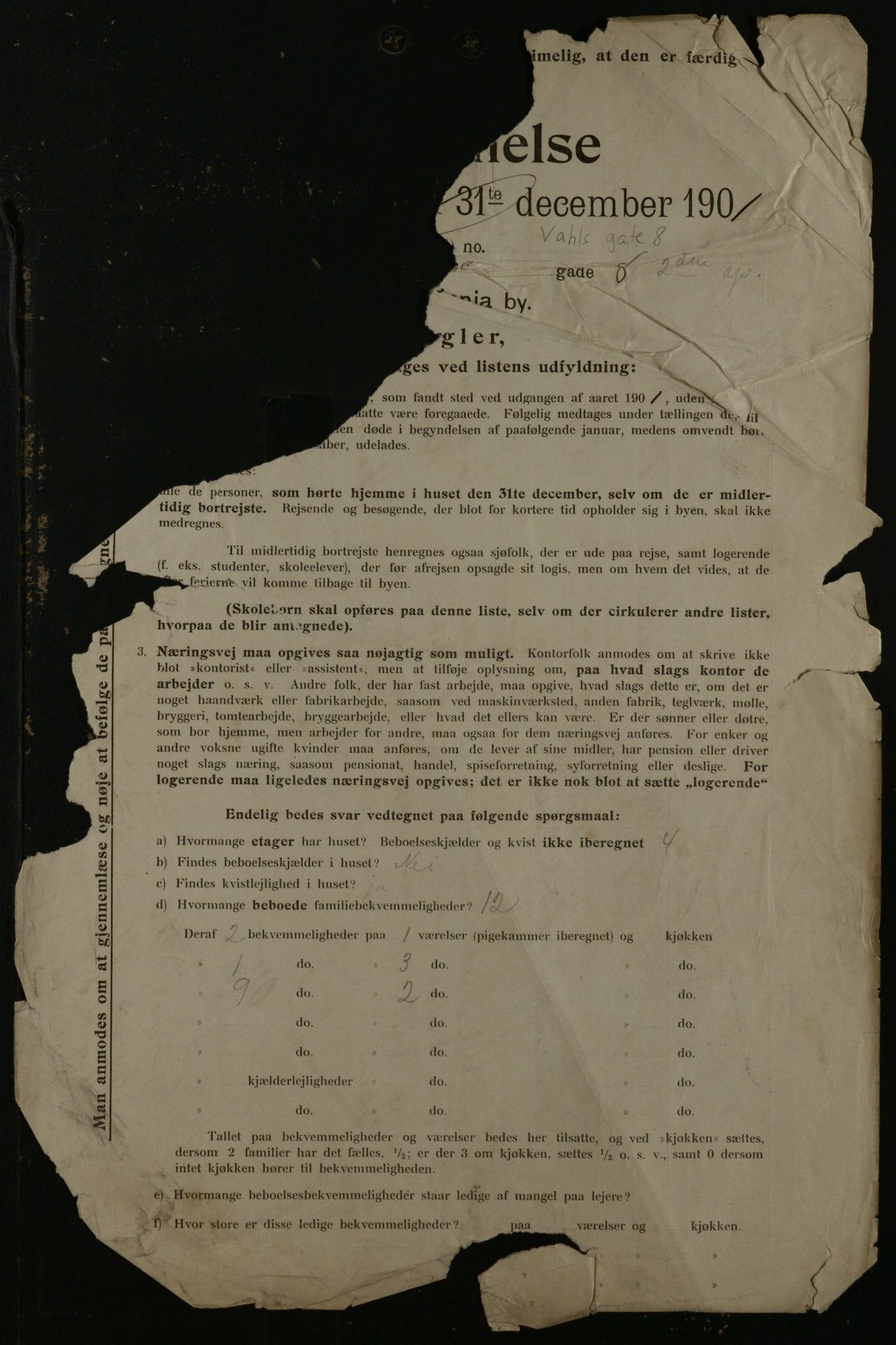 OBA, Municipal Census 1901 for Kristiania, 1901, p. 18644