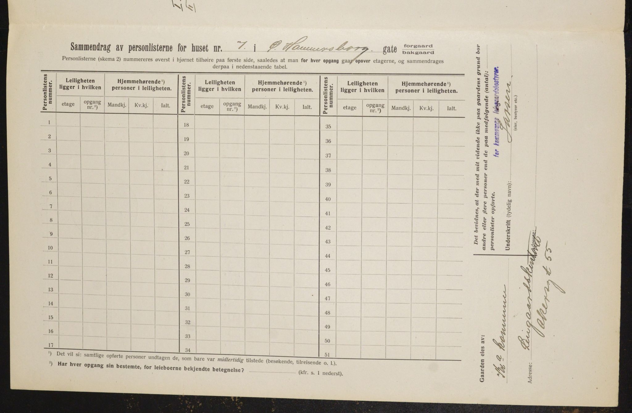 OBA, Municipal Census 1912 for Kristiania, 1912, p. 129880