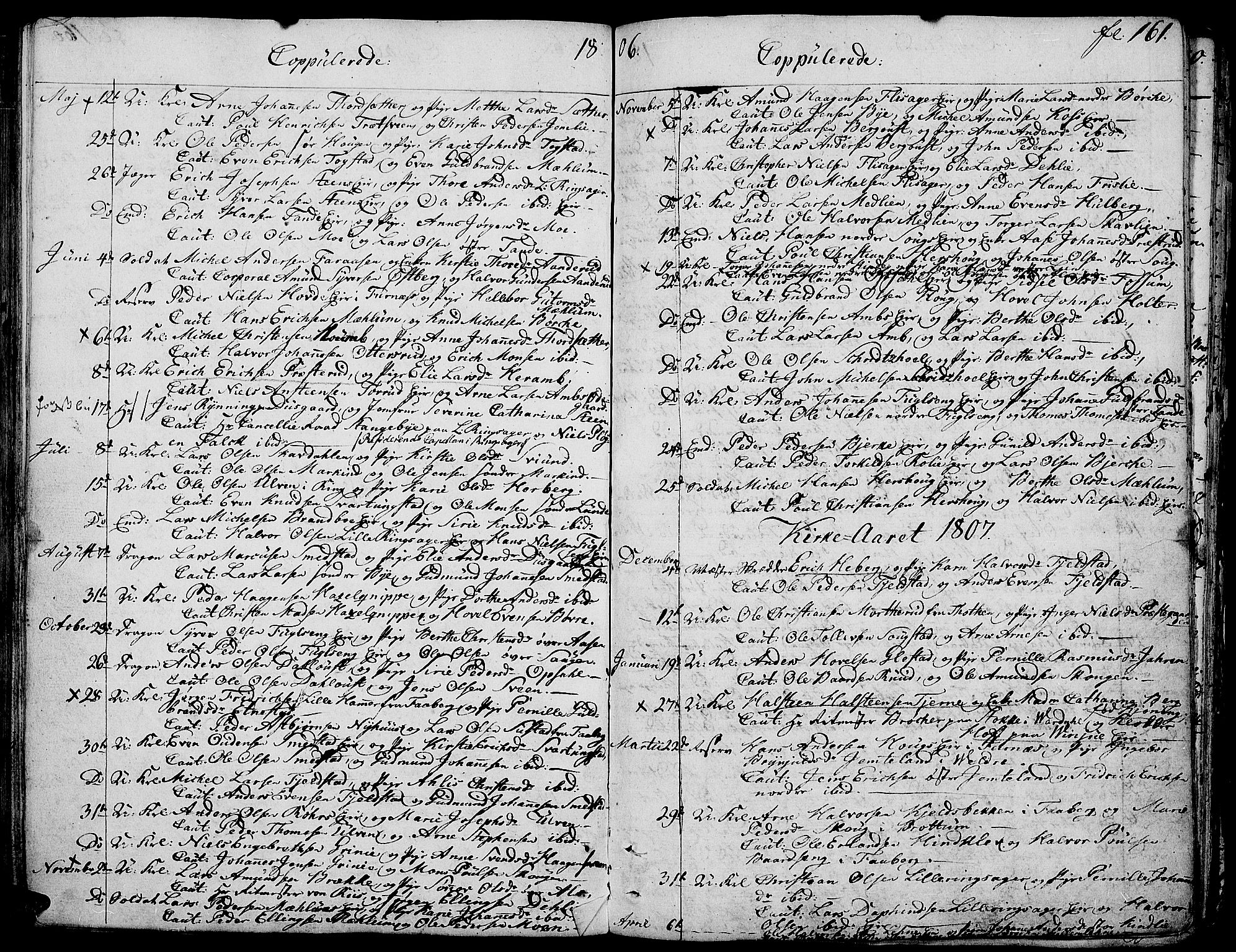 Ringsaker prestekontor, AV/SAH-PREST-014/K/Ka/L0004: Parish register (official) no. 4, 1799-1814, p. 161