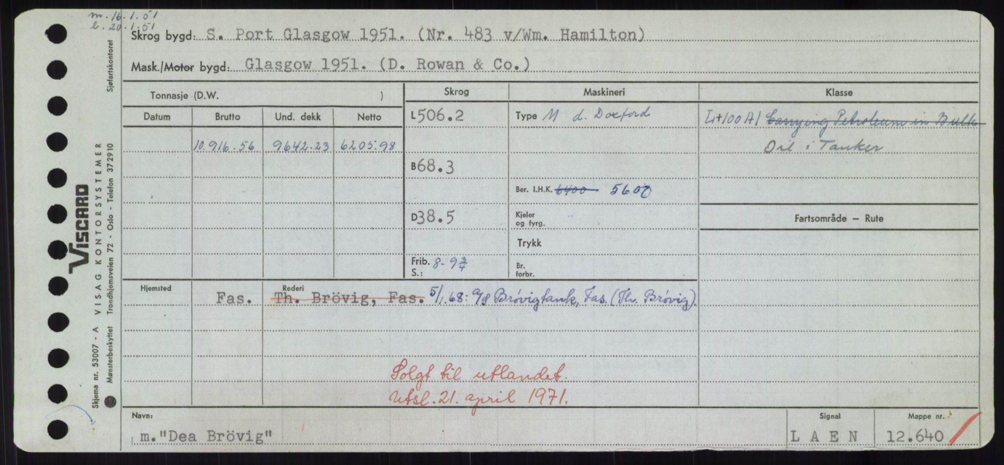 Sjøfartsdirektoratet med forløpere, Skipsmålingen, RA/S-1627/H/Hd/L0008: Fartøy, C-D, p. 425