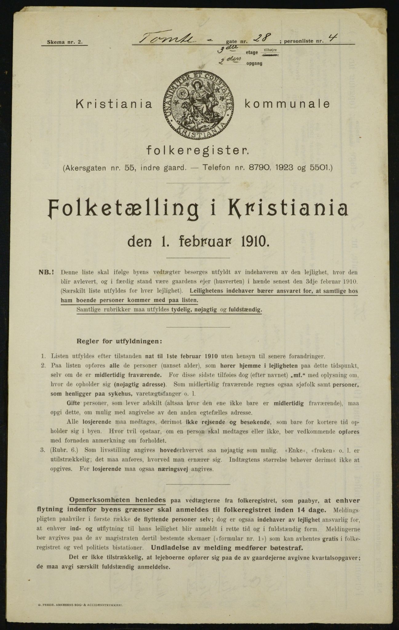 OBA, Municipal Census 1910 for Kristiania, 1910, p. 107887