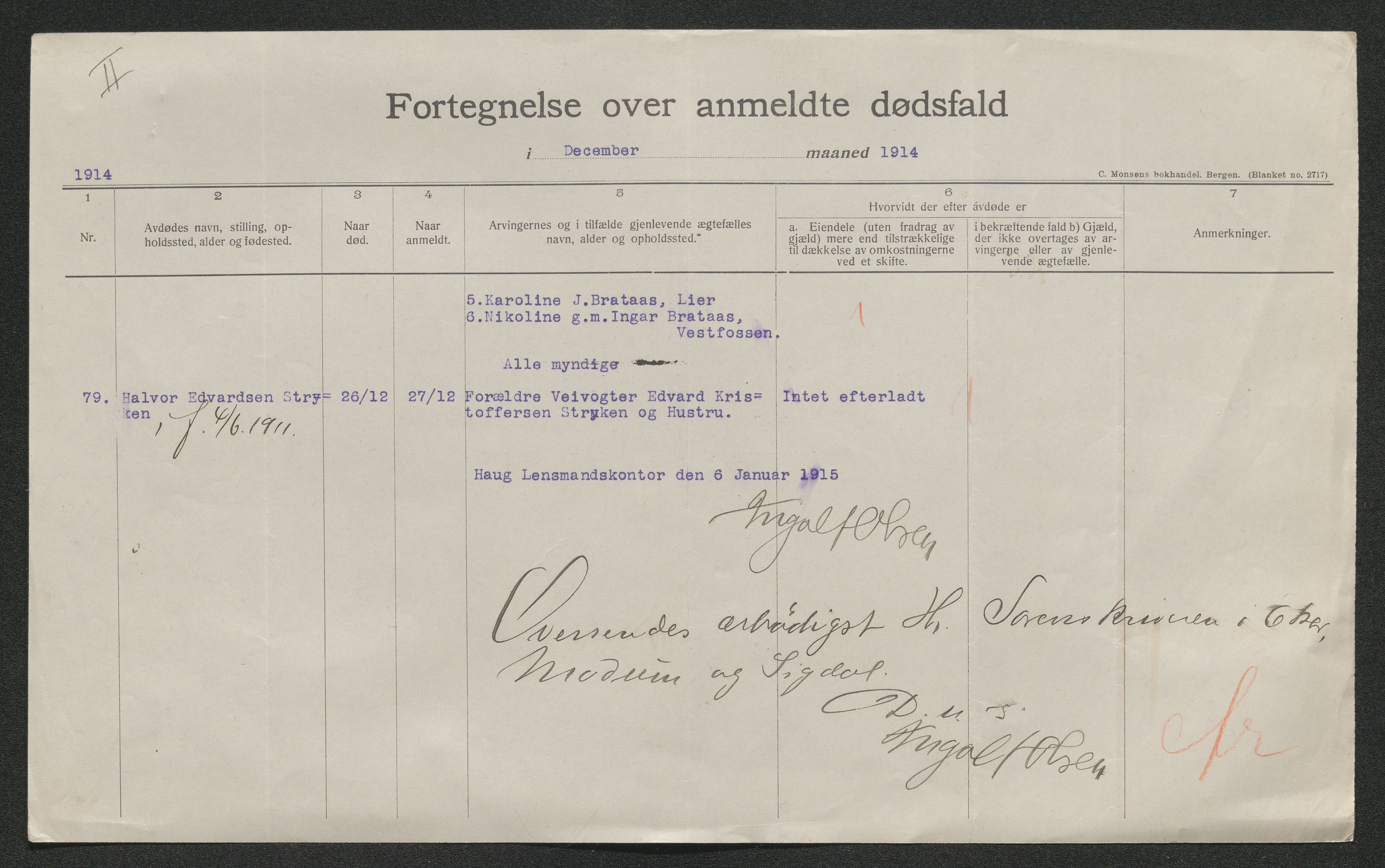 Eiker, Modum og Sigdal sorenskriveri, SAKO/A-123/H/Ha/Hab/L0037: Dødsfallsmeldinger, 1914-1915, p. 404