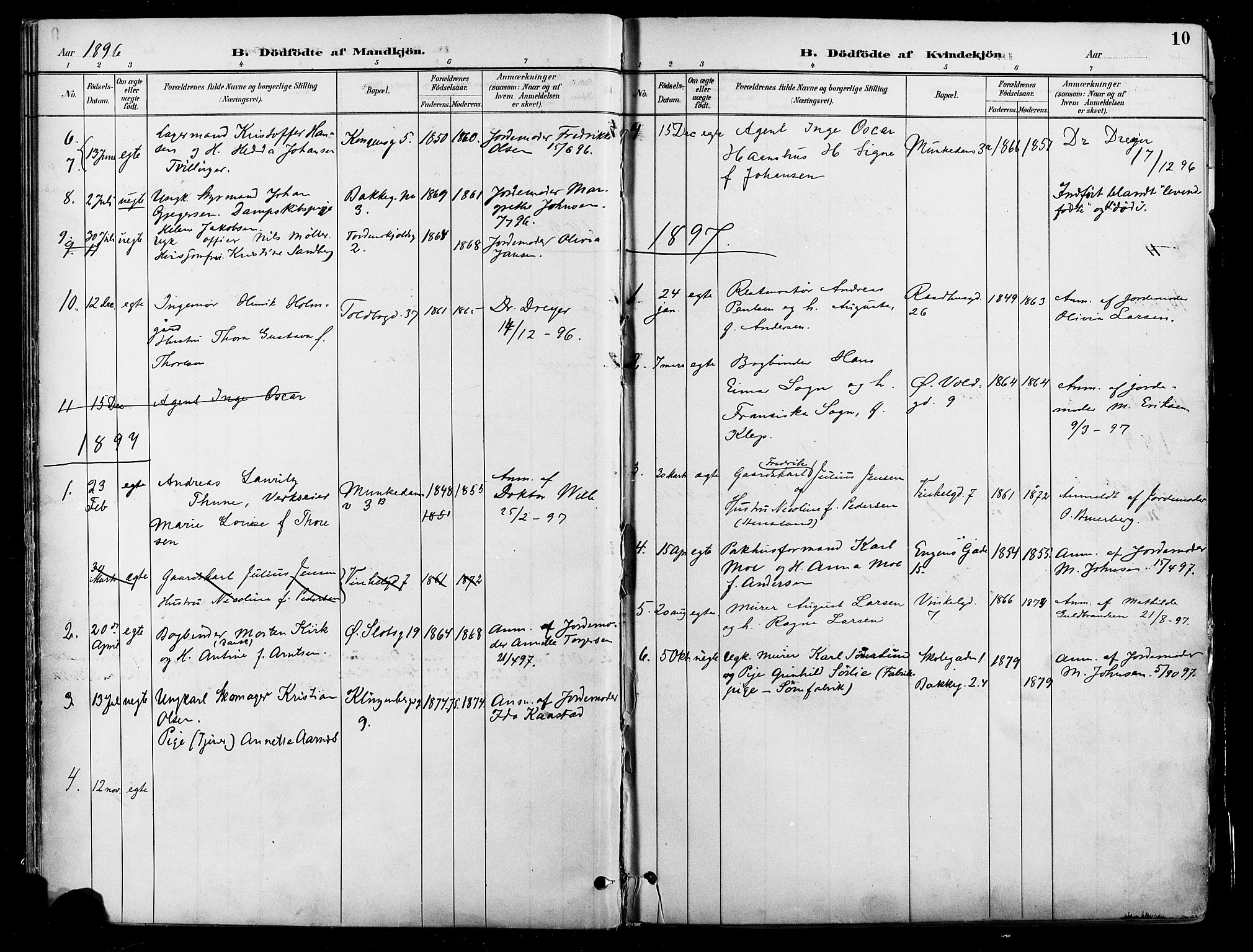 Johannes prestekontor Kirkebøker, SAO/A-10852/F/Fa/L0004: Parish register (official) no. 4, 1883-1907, p. 10