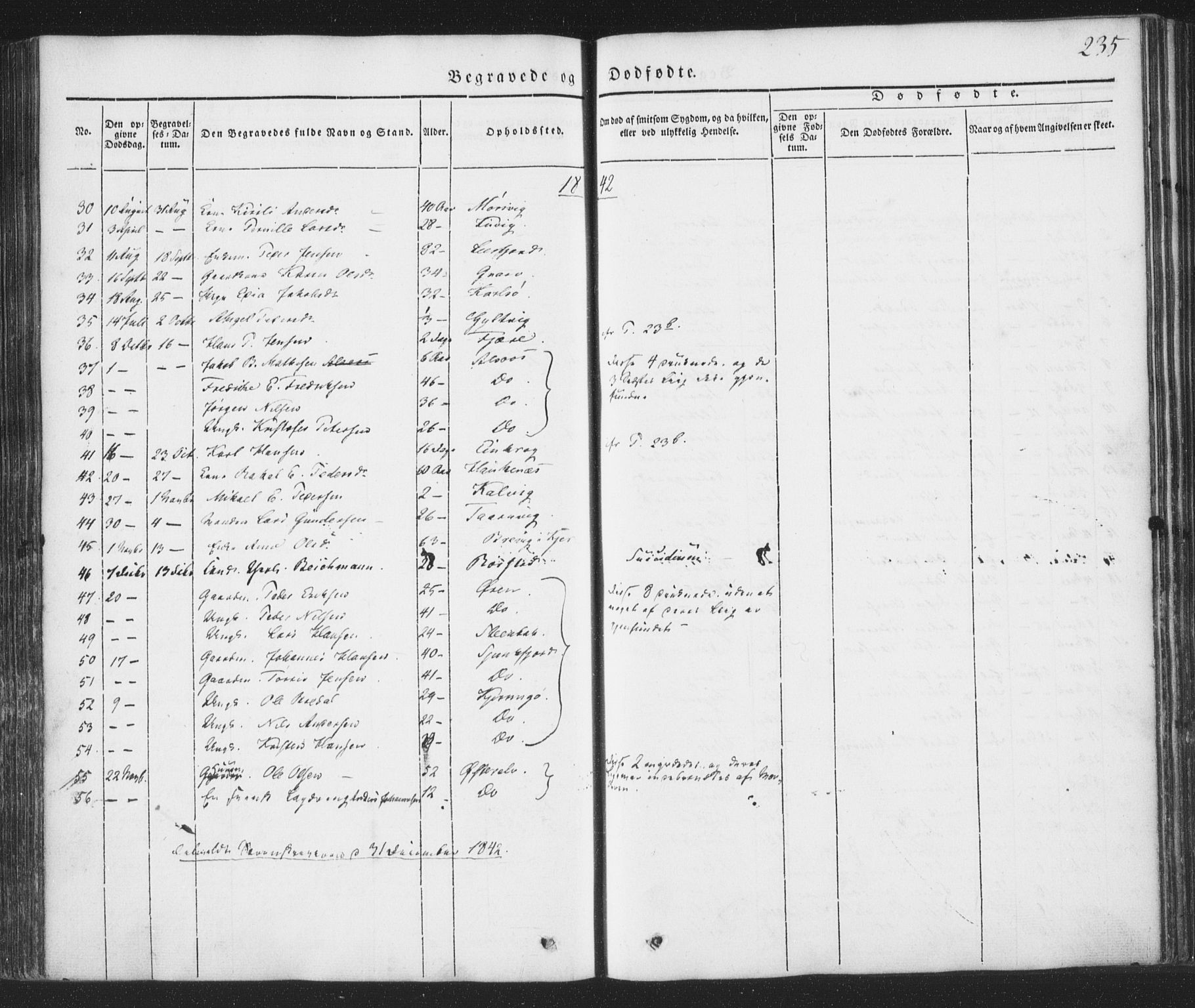 Ministerialprotokoller, klokkerbøker og fødselsregistre - Nordland, AV/SAT-A-1459/853/L0769: Parish register (official) no. 853A08, 1836-1856, p. 235
