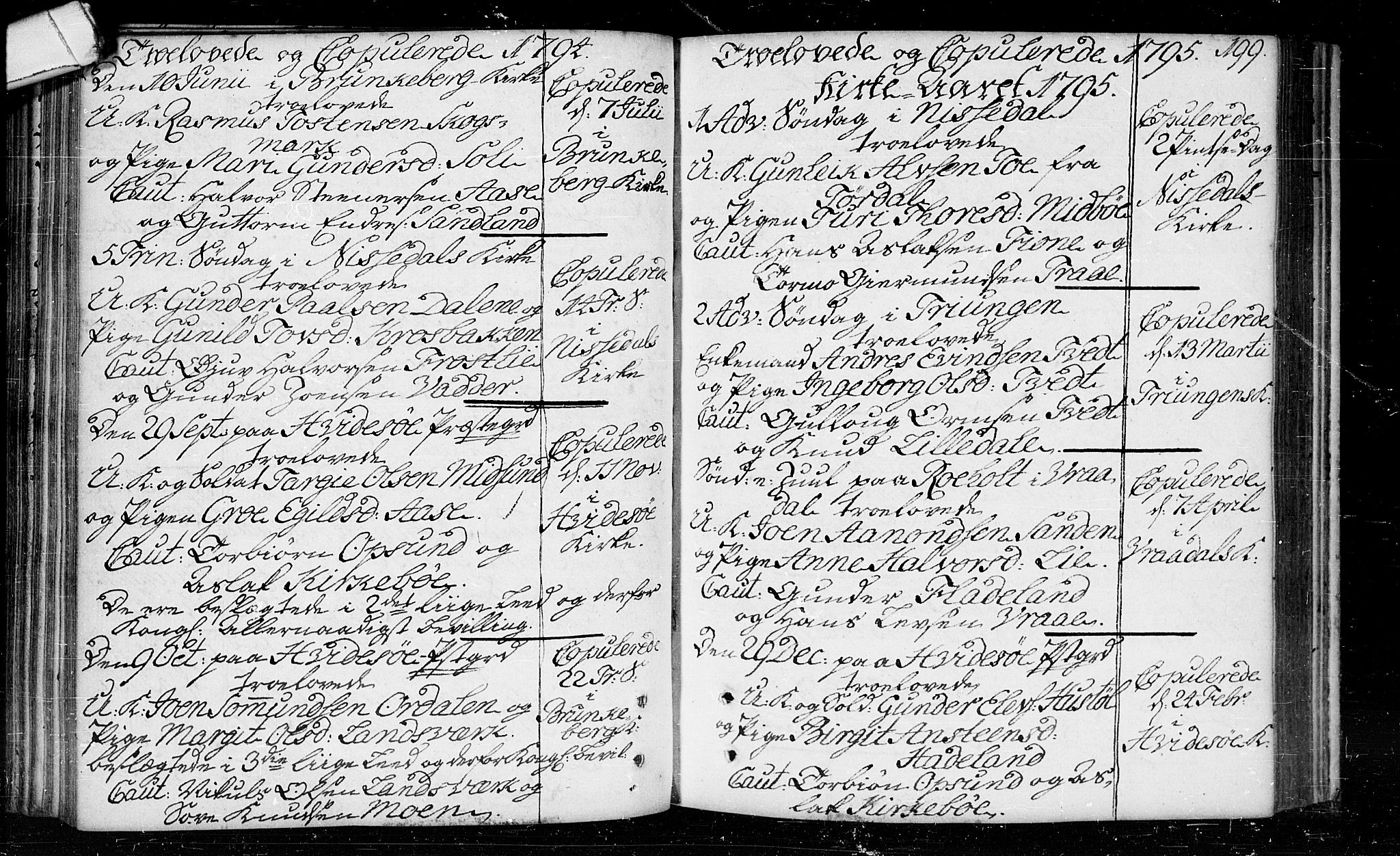 Kviteseid kirkebøker, SAKO/A-276/F/Fa/L0003: Parish register (official) no. I 3, 1787-1799, p. 199