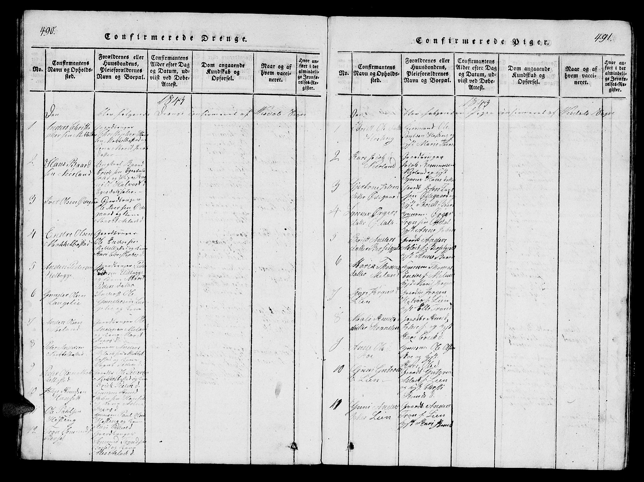 Ministerialprotokoller, klokkerbøker og fødselsregistre - Møre og Romsdal, SAT/A-1454/554/L0644: Parish register (copy) no. 554C01, 1818-1851, p. 490-491