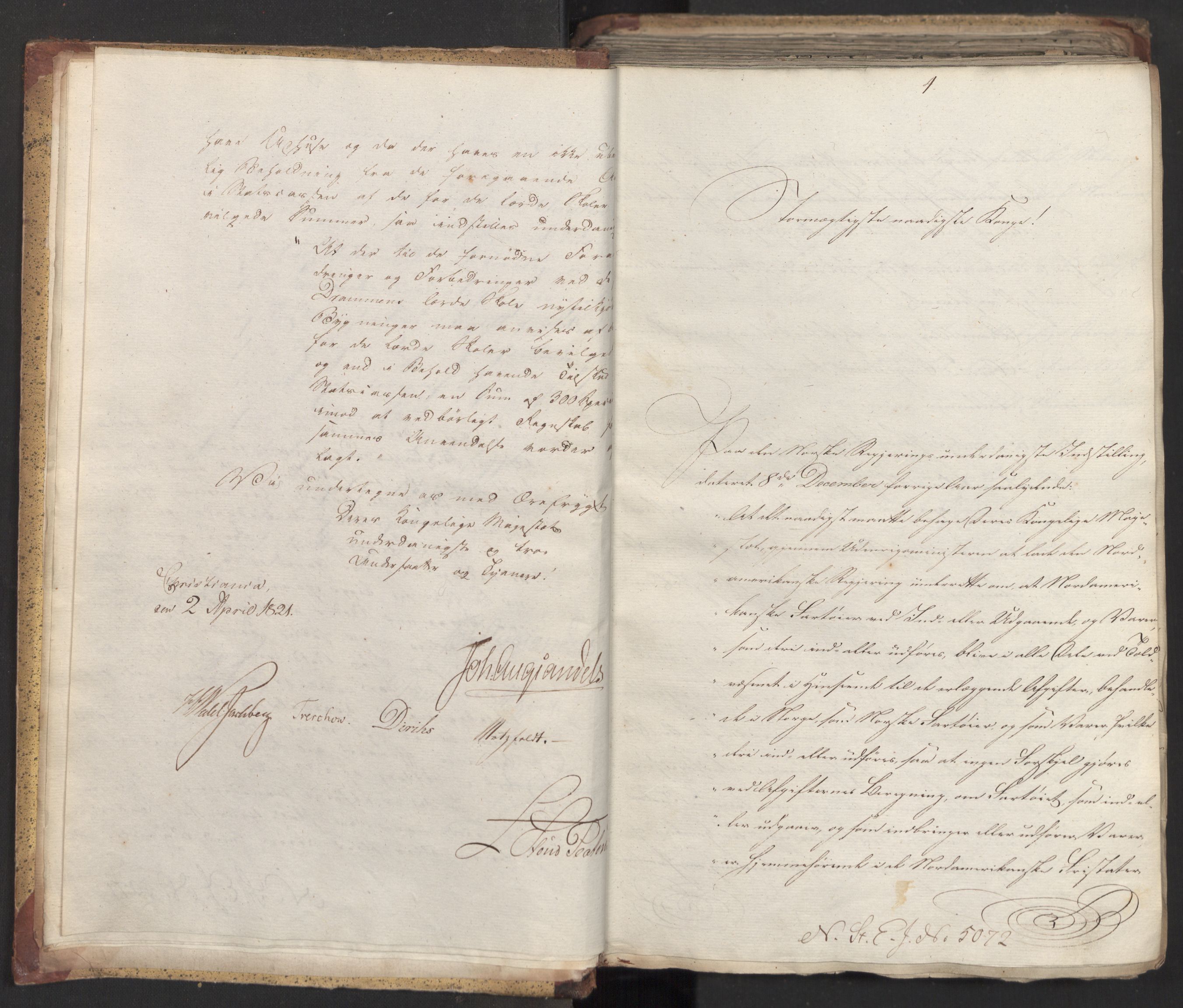 Statsrådsavdelingen i Stockholm, AV/RA-S-1003/D/Da/L0026: Regjeringsinnstillinger nr. 5069-5274, 1821, p. 7