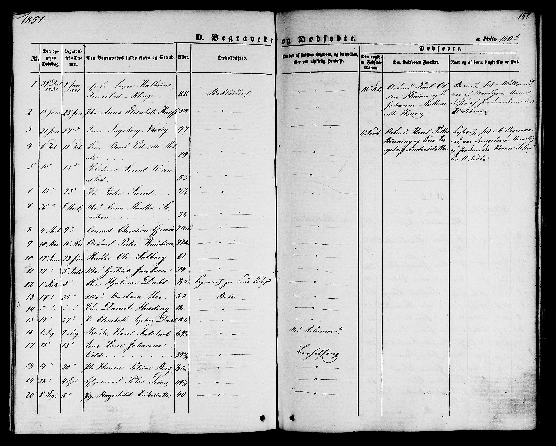 Ministerialprotokoller, klokkerbøker og fødselsregistre - Sør-Trøndelag, SAT/A-1456/604/L0184: Parish register (official) no. 604A05, 1851-1860, p. 151