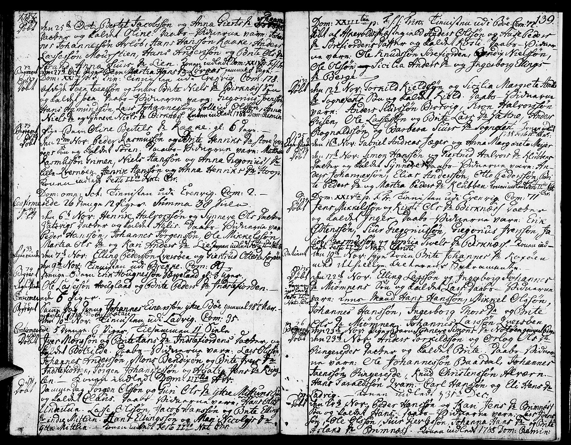 Gulen sokneprestembete, SAB/A-80201/H/Haa/Haaa/L0013: Parish register (official) no. A 13, 1776-1787, p. 139