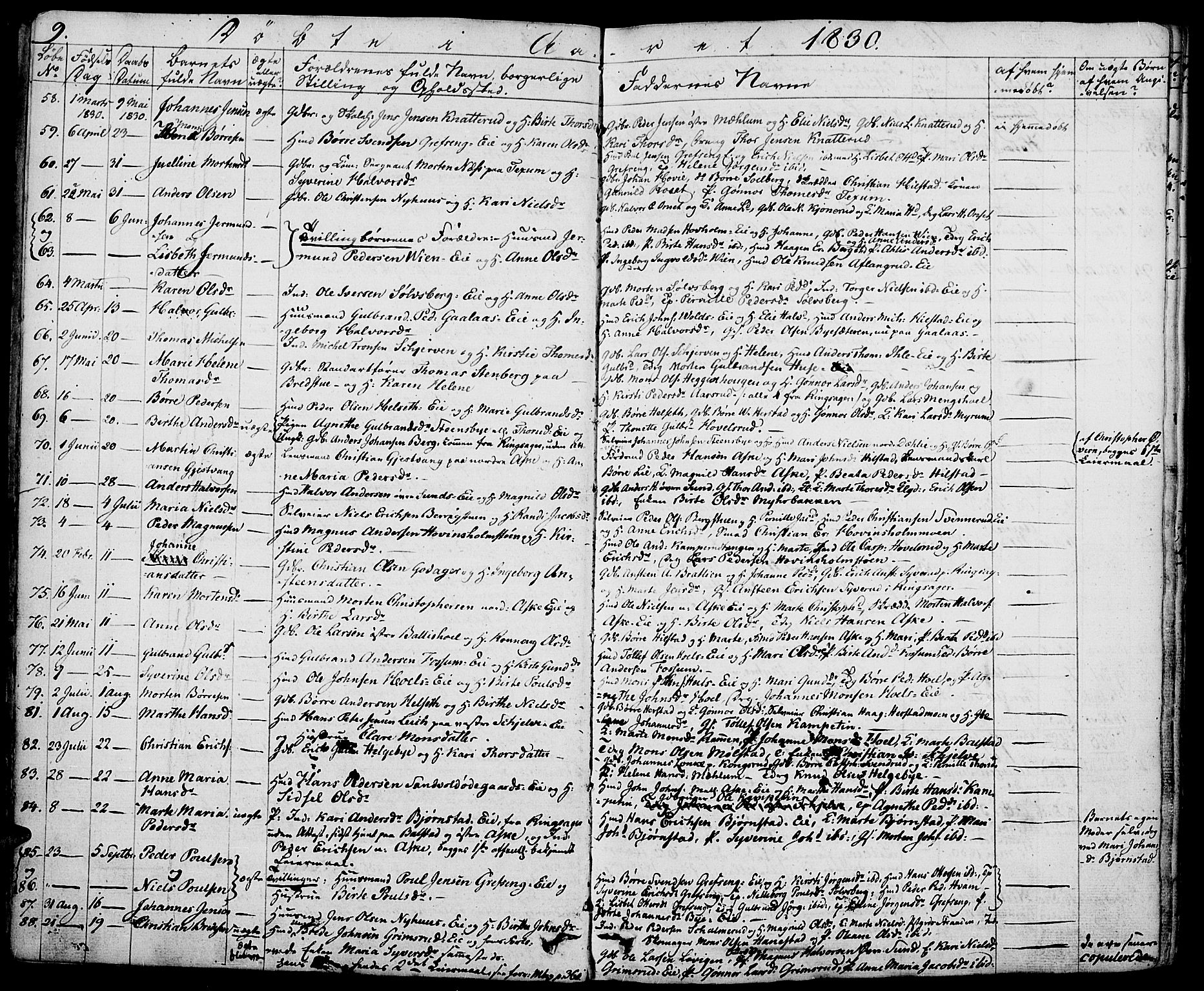 Nes prestekontor, Hedmark, SAH/PREST-020/K/Ka/L0003: Parish register (official) no. 3, 1827-1851, p. 9