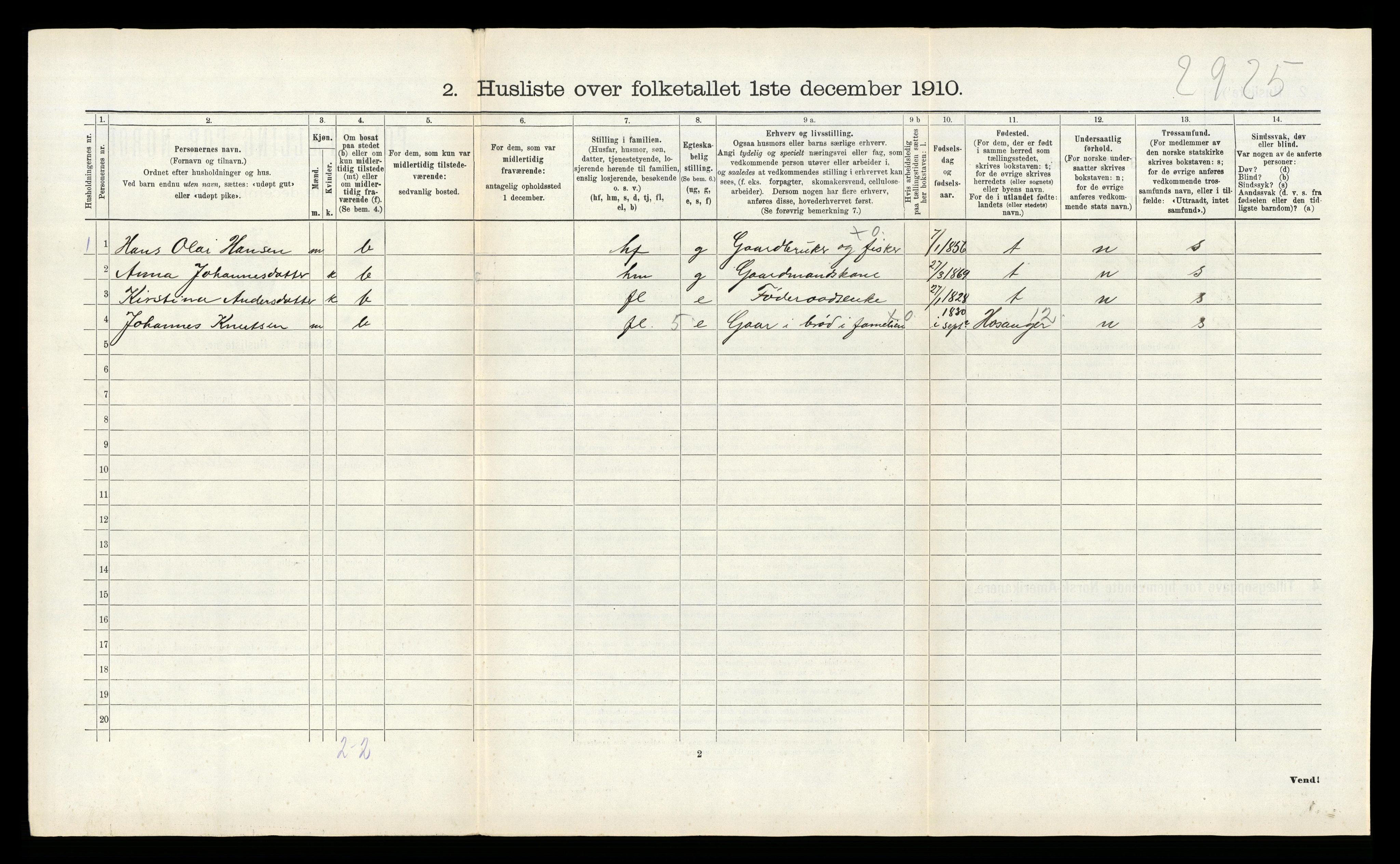 RA, 1910 census for Hamarøy, 1910, p. 823