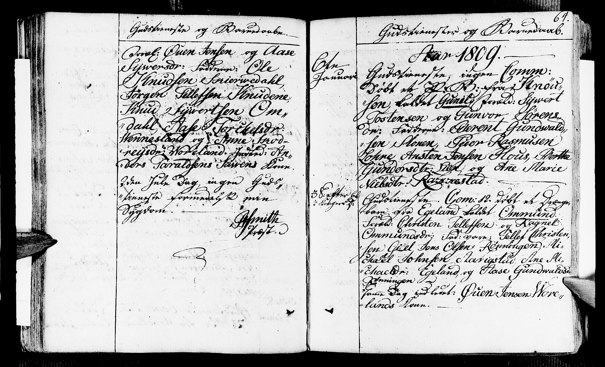 Vennesla sokneprestkontor, AV/SAK-1111-0045/Fa/Fab/L0002: Parish register (official) no. A 2, 1794-1834, p. 64