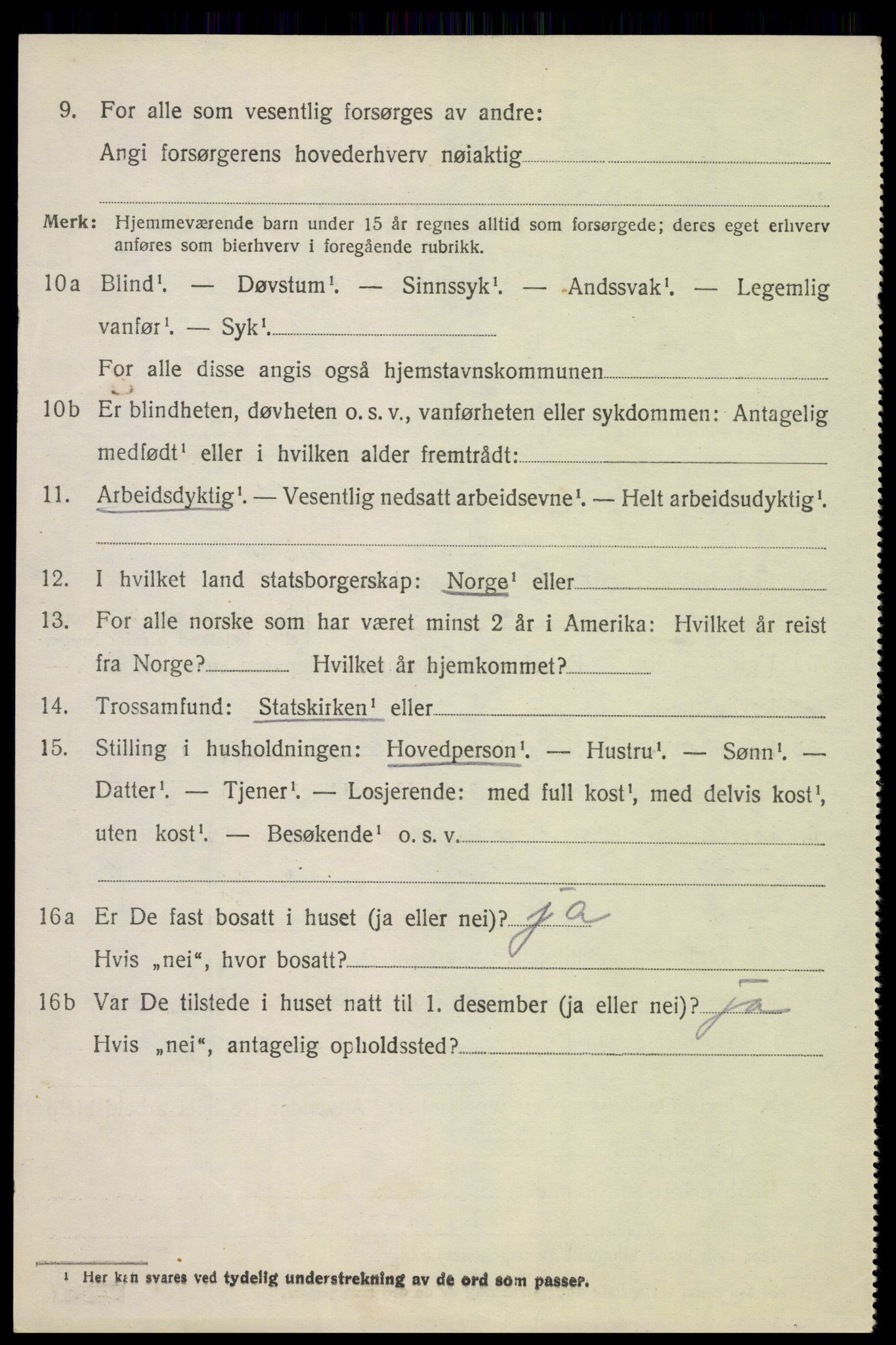 SAH, 1920 census for Nord-Fron, 1920, p. 1663